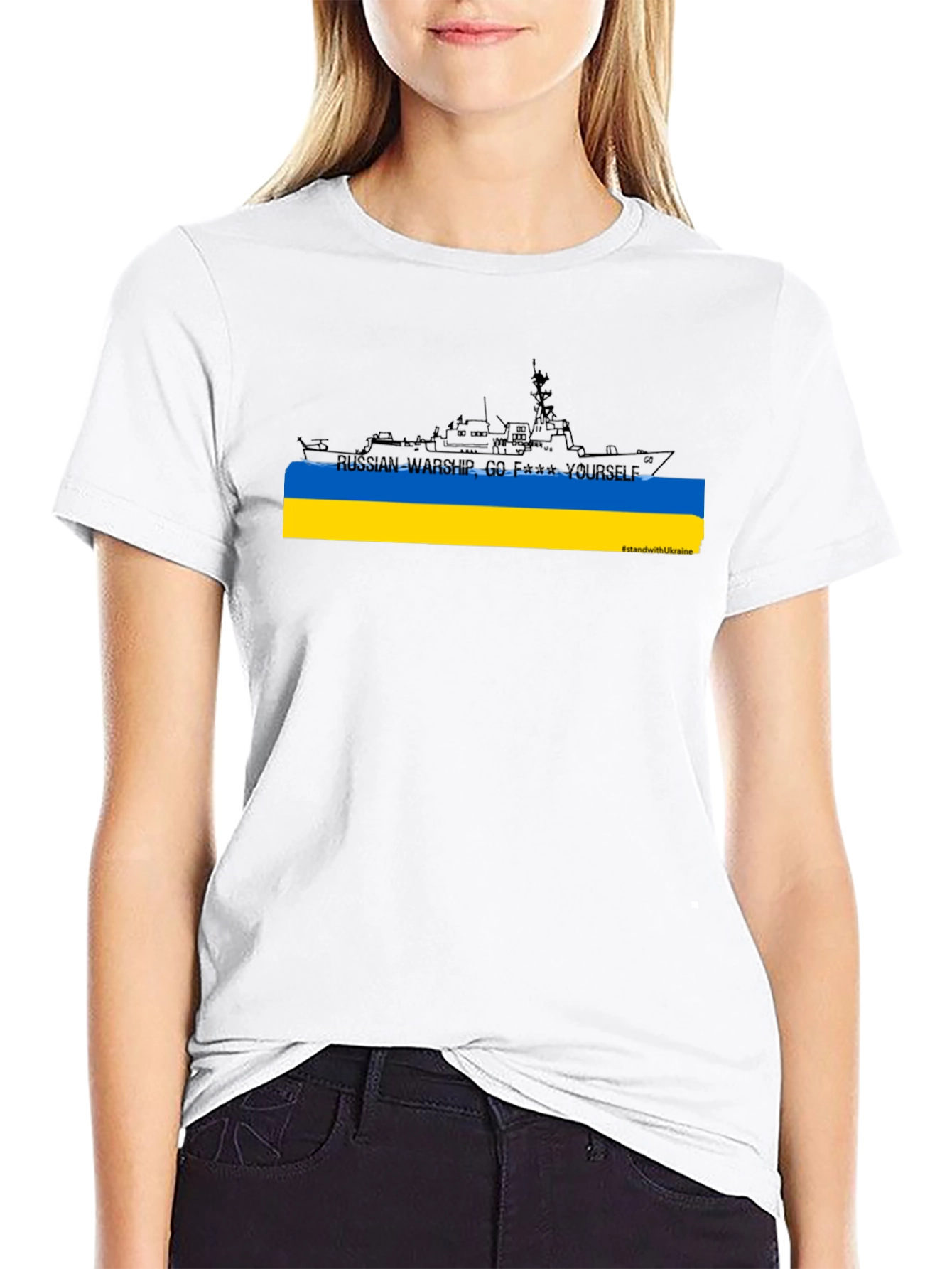 Ukrainian Pride T-Shirt: Russian Warship Go F Yourself