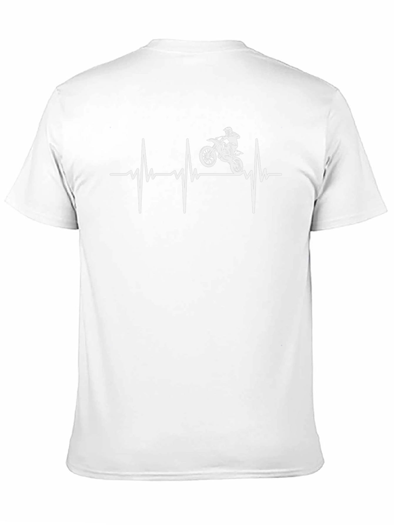 Motorcycle Heartbeat T-Shirt - Black Graphic Tee