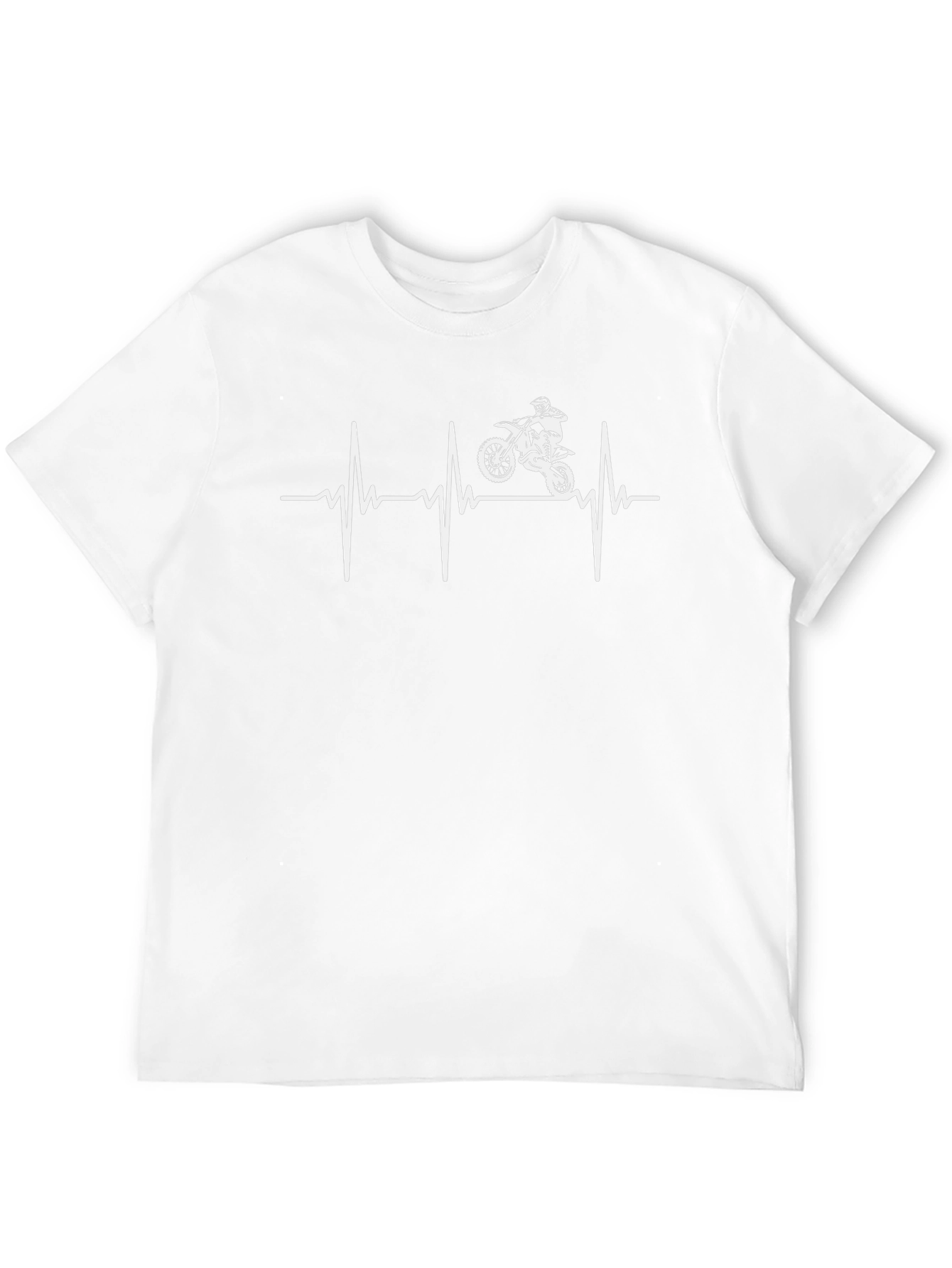 Motorcycle Heartbeat T-Shirt - Black Graphic Tee