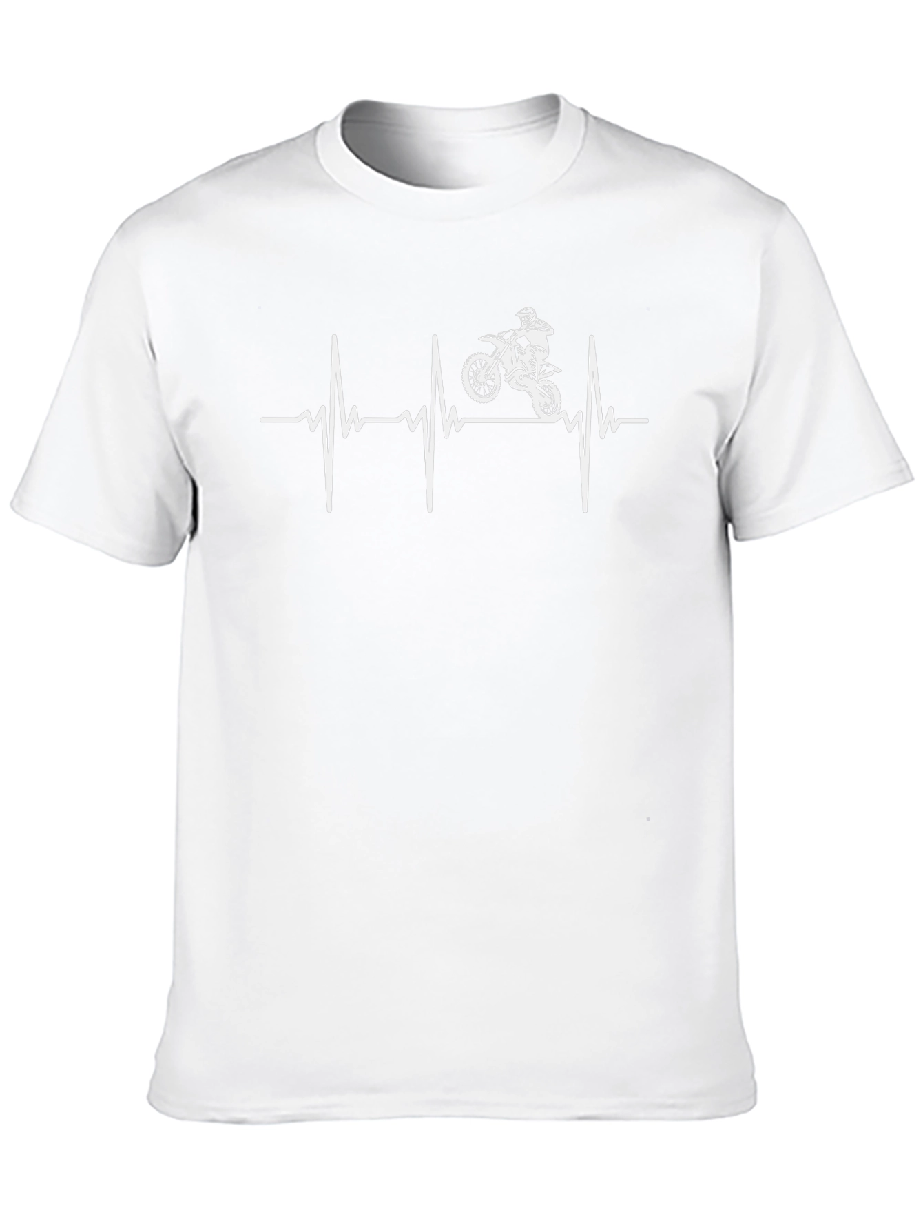 Motorcycle Heartbeat T-Shirt - Black Graphic Tee