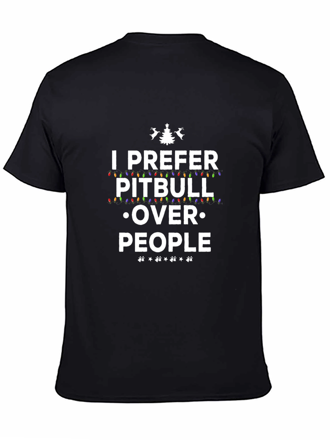 I Prefer Pitbull Over People Black Tee