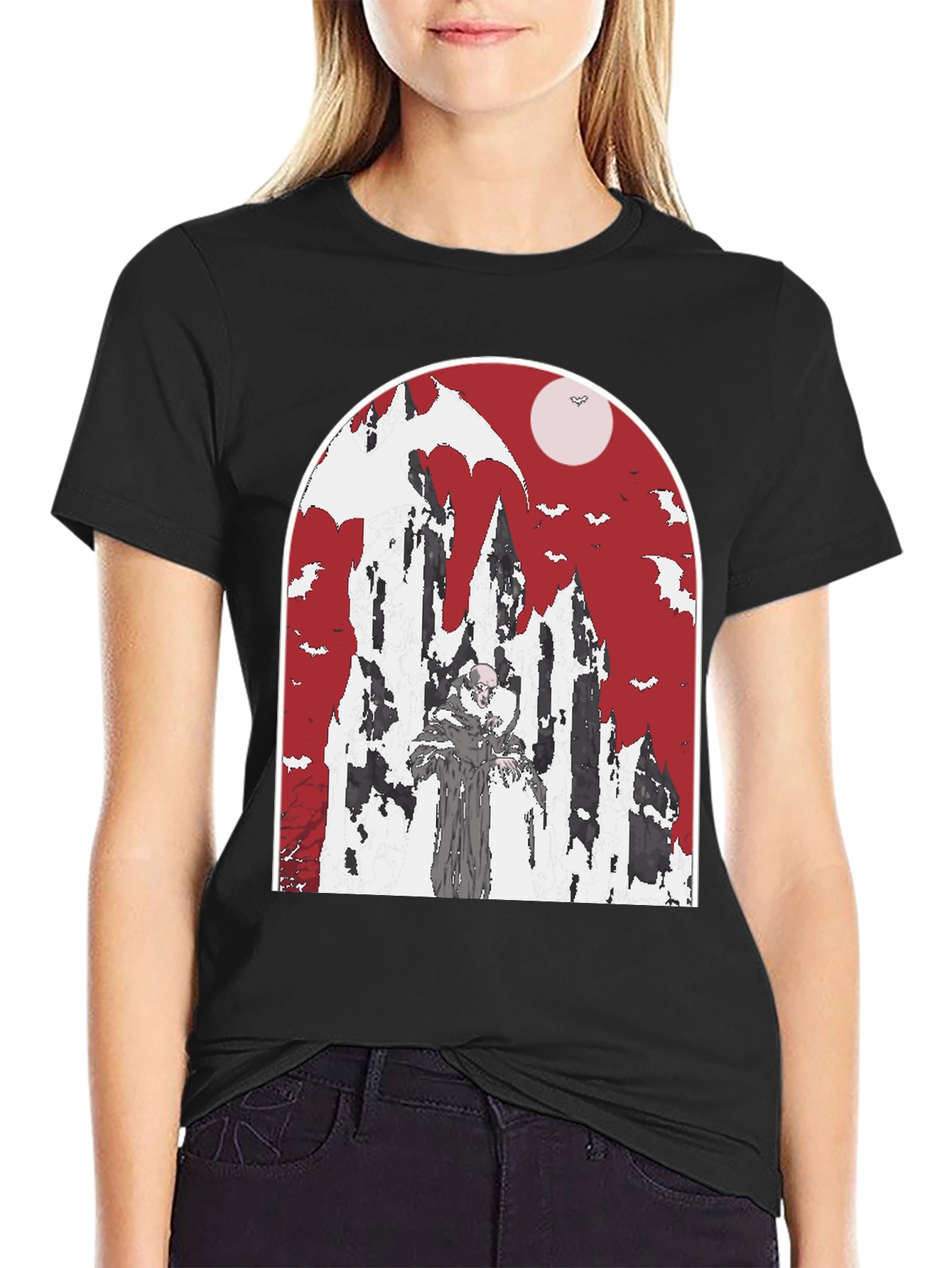 Vampire Castle T-Shirt - Spooky Halloween Tee