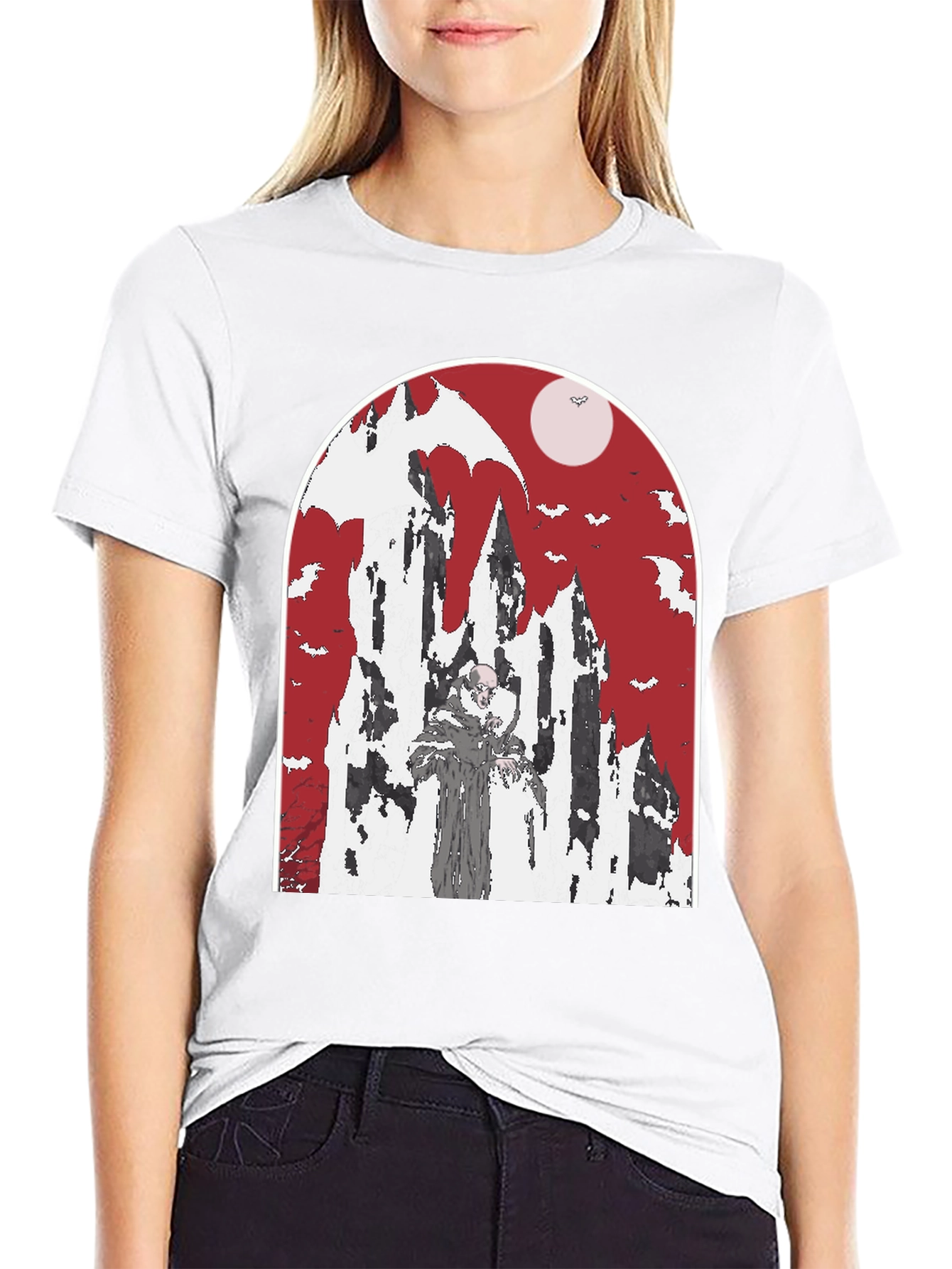 Vampire Castle T-Shirt - Spooky Halloween Tee