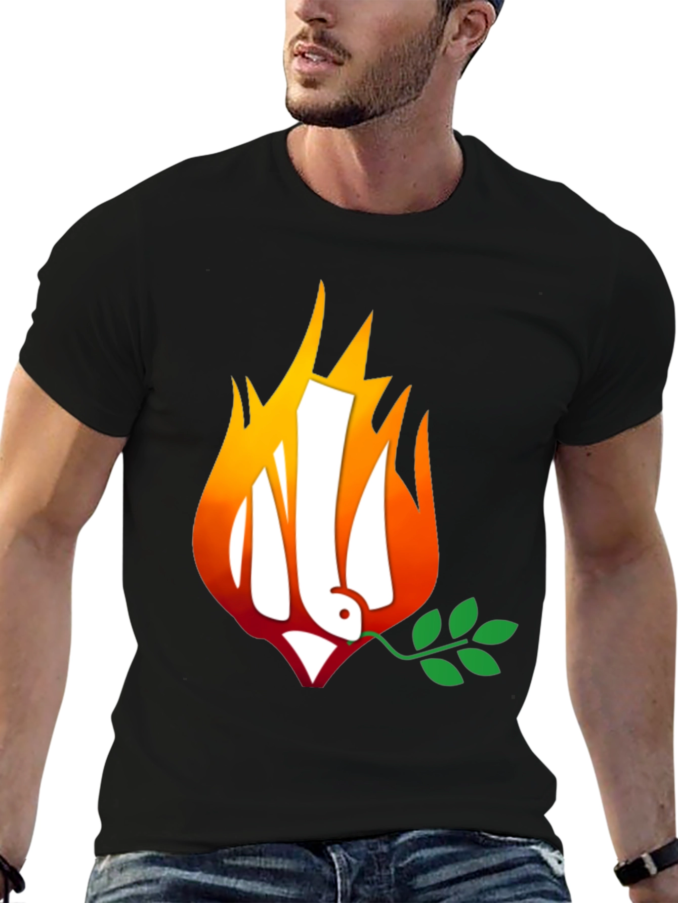 Ukraine Peace Dove on Fire T-Shirt