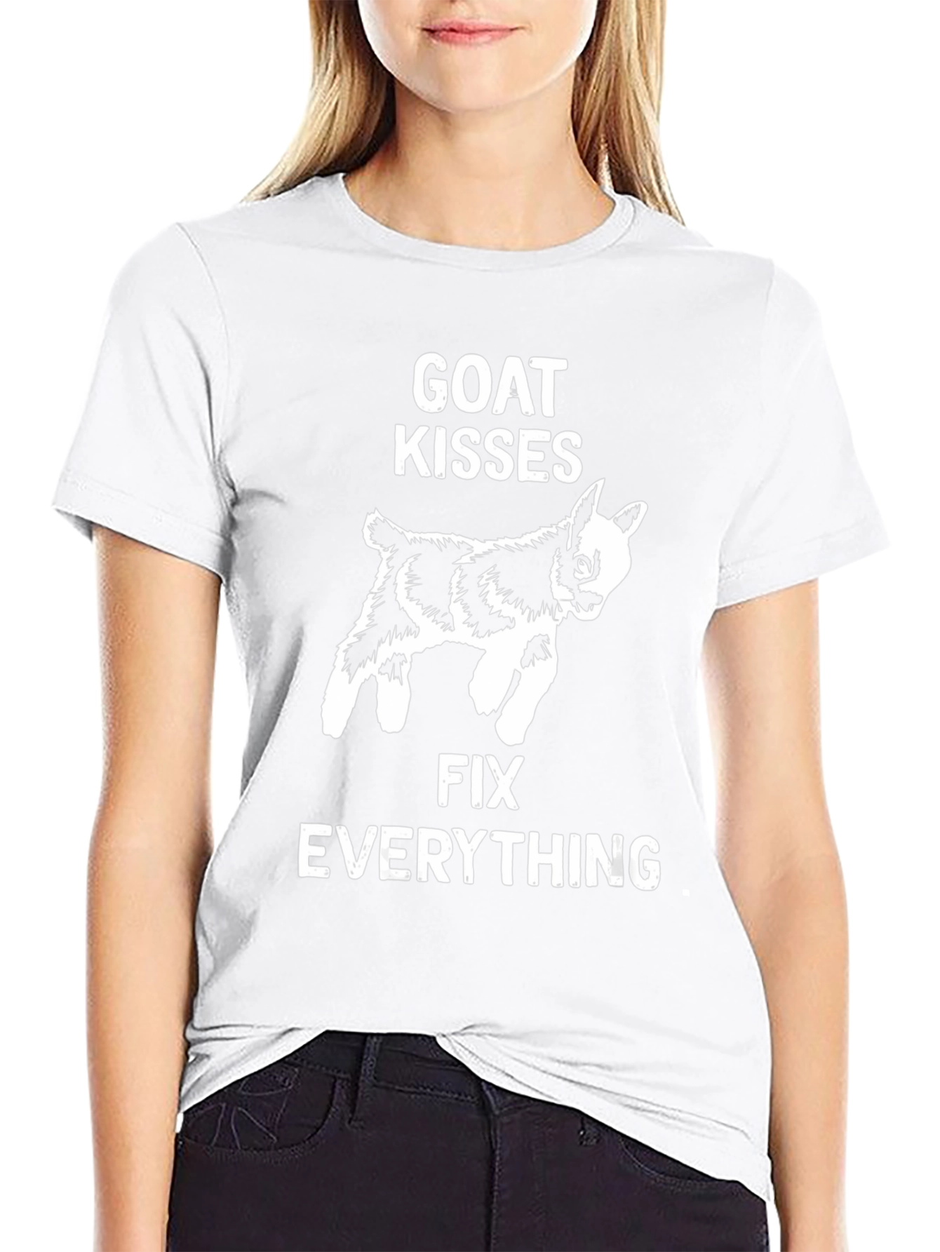 Goat Kisses Fix Everything Graphic Tee