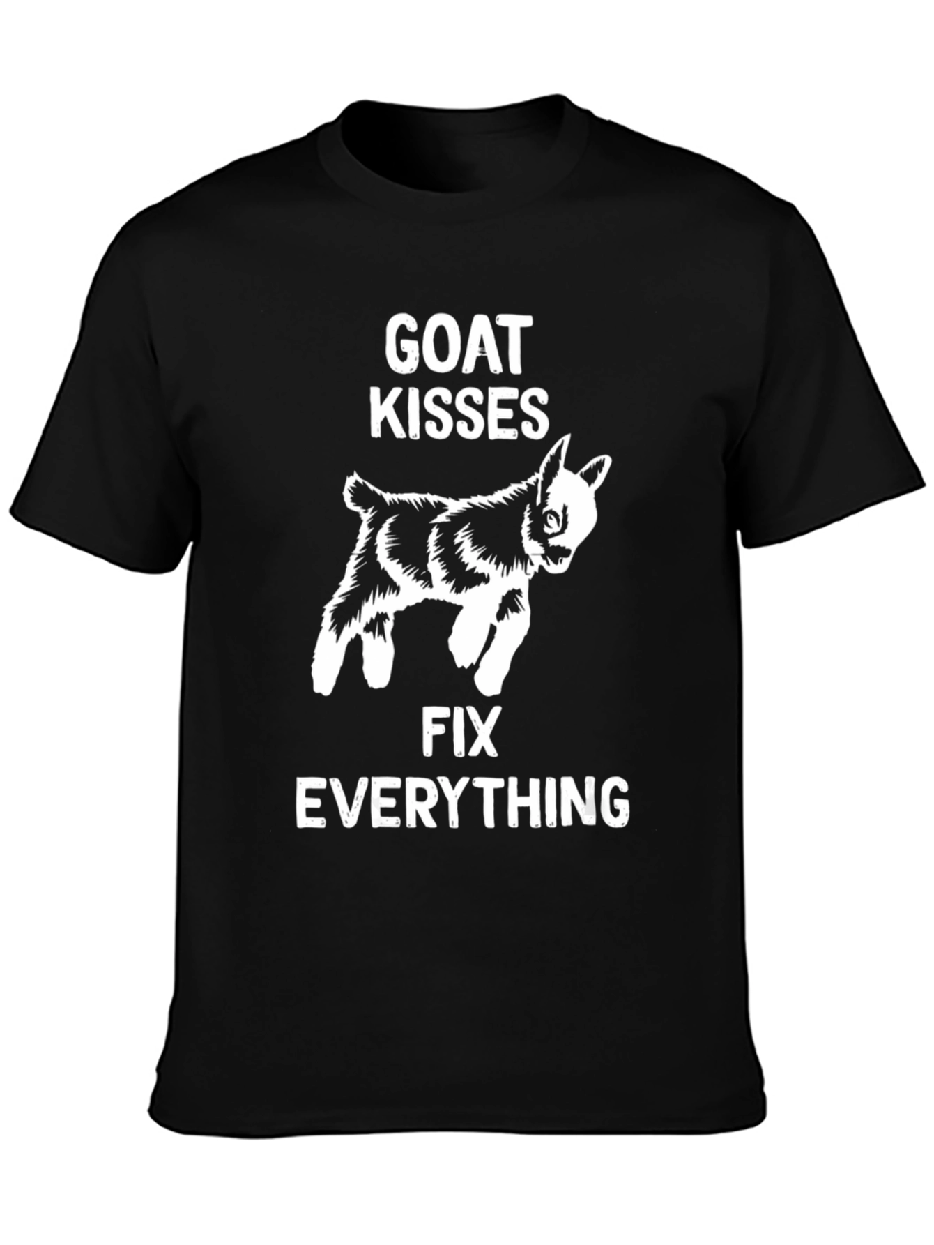 Goat Kisses Fix Everything Graphic Tee