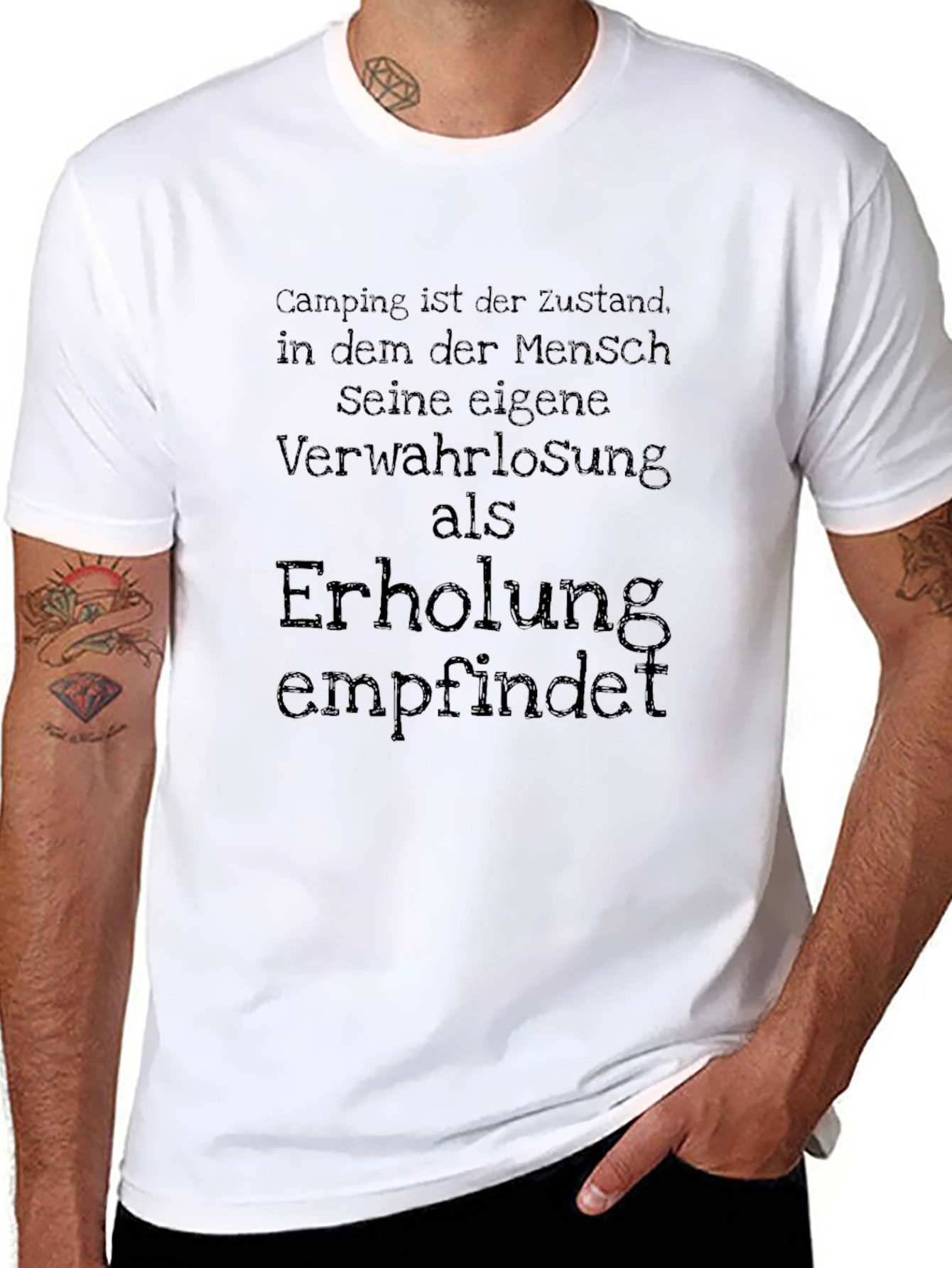 Camping State T-Shirt - German Quote