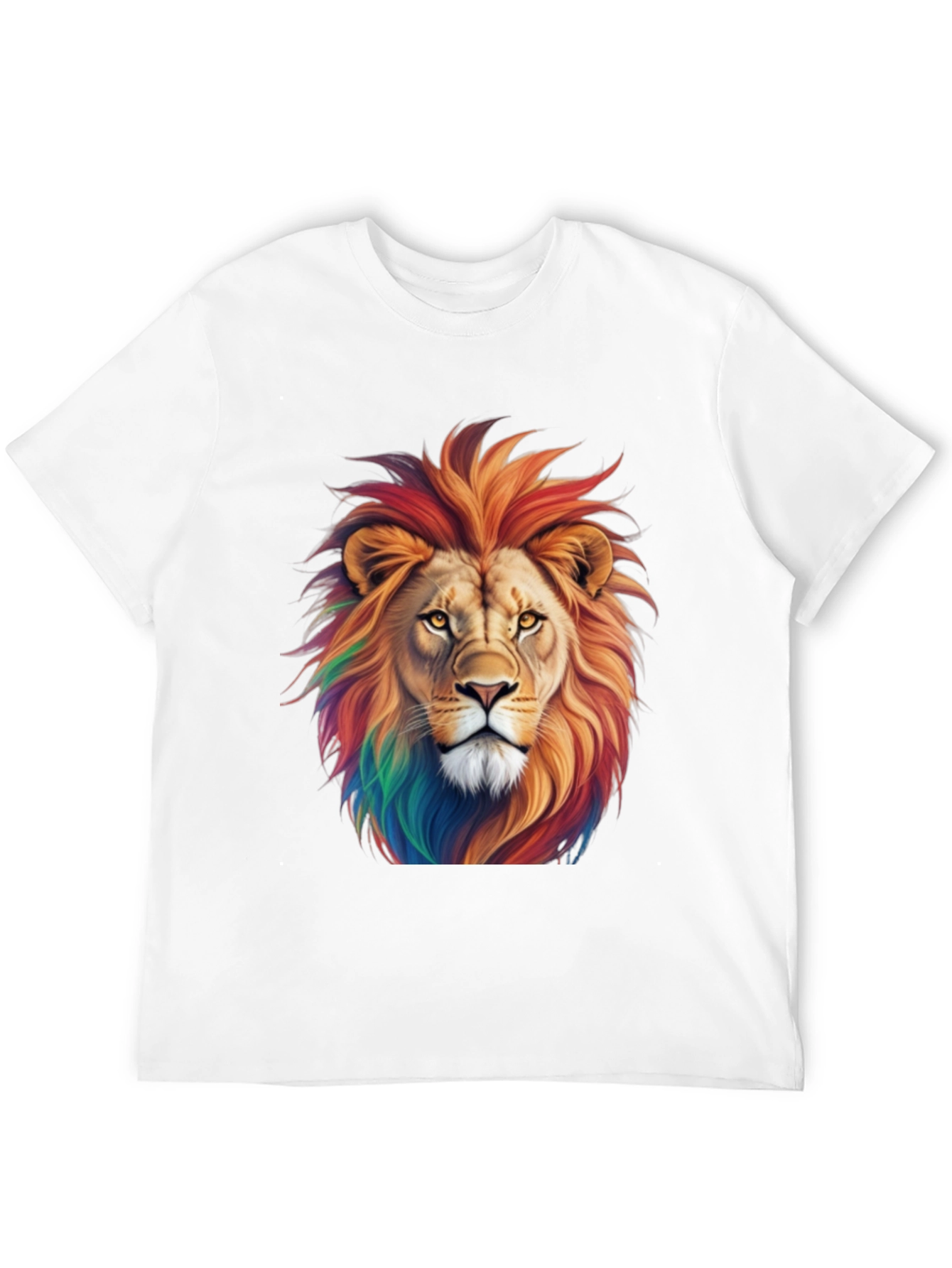 Rainbow Lion Graphic Tee - Black T-Shirt