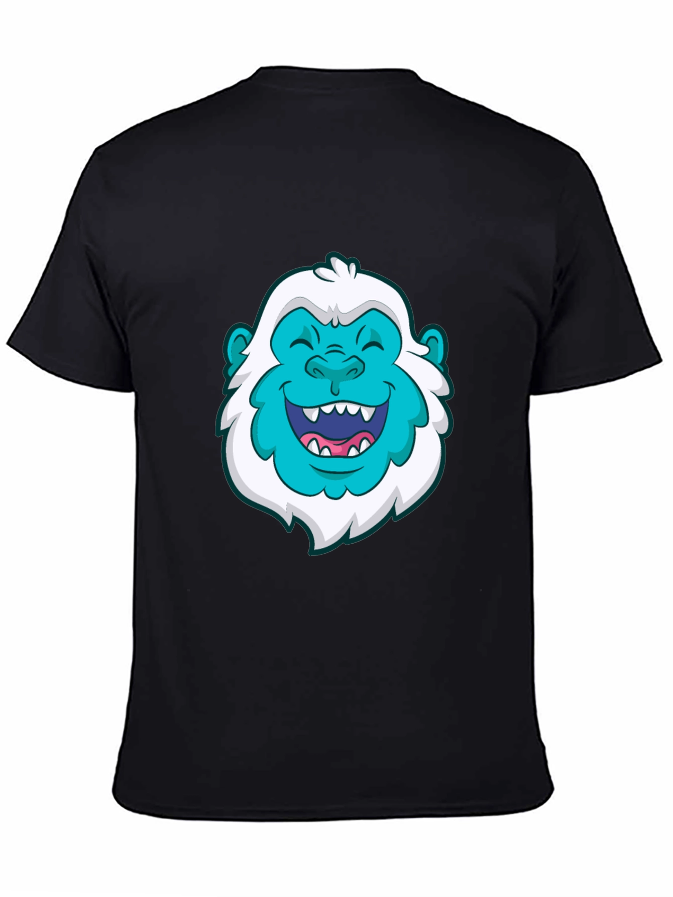 Fun Bigfoot Graphic Tee - Black Cotton T-Shirt