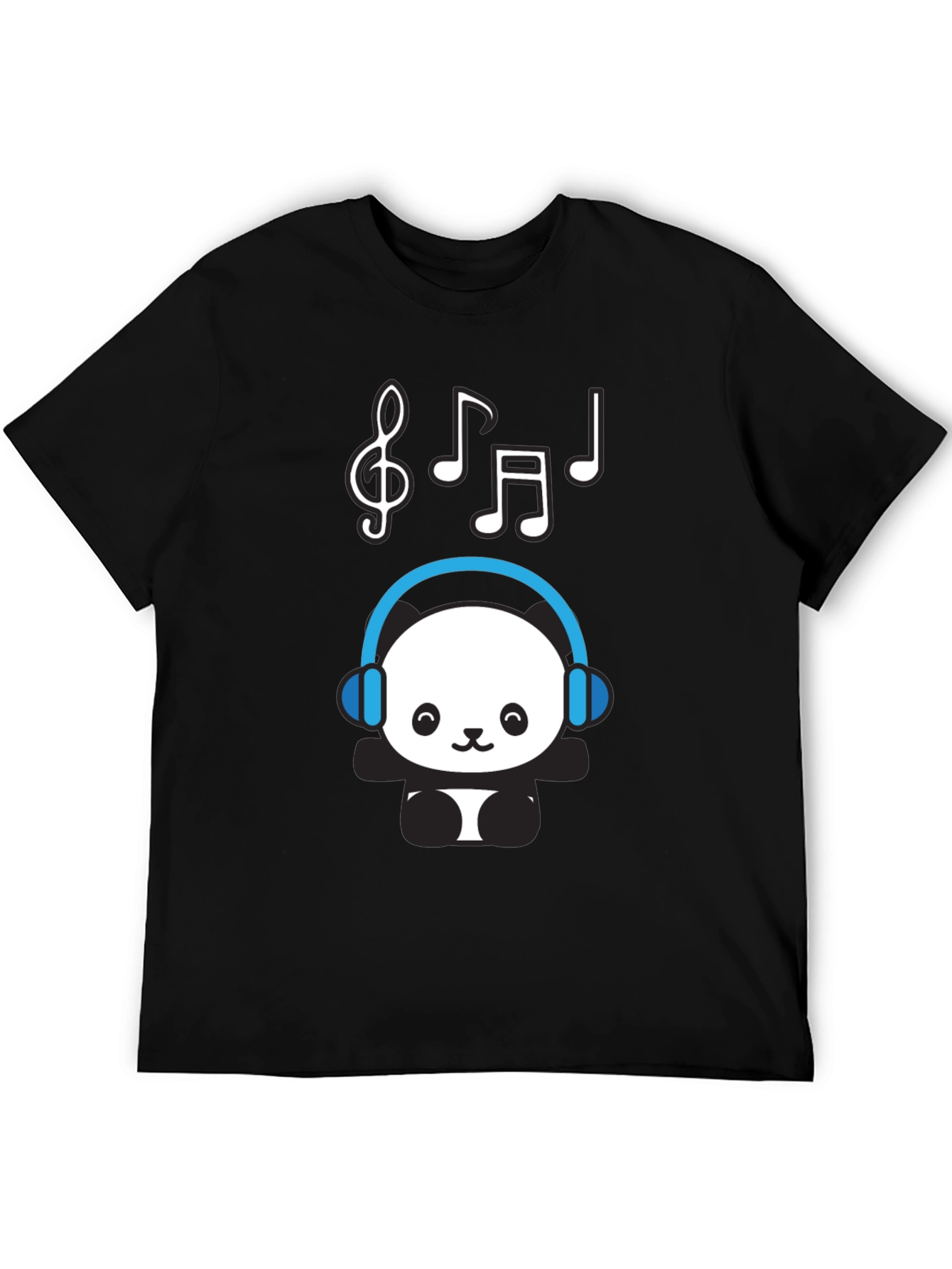 Panda DJ Black T-Shirt - Music Lover Tee