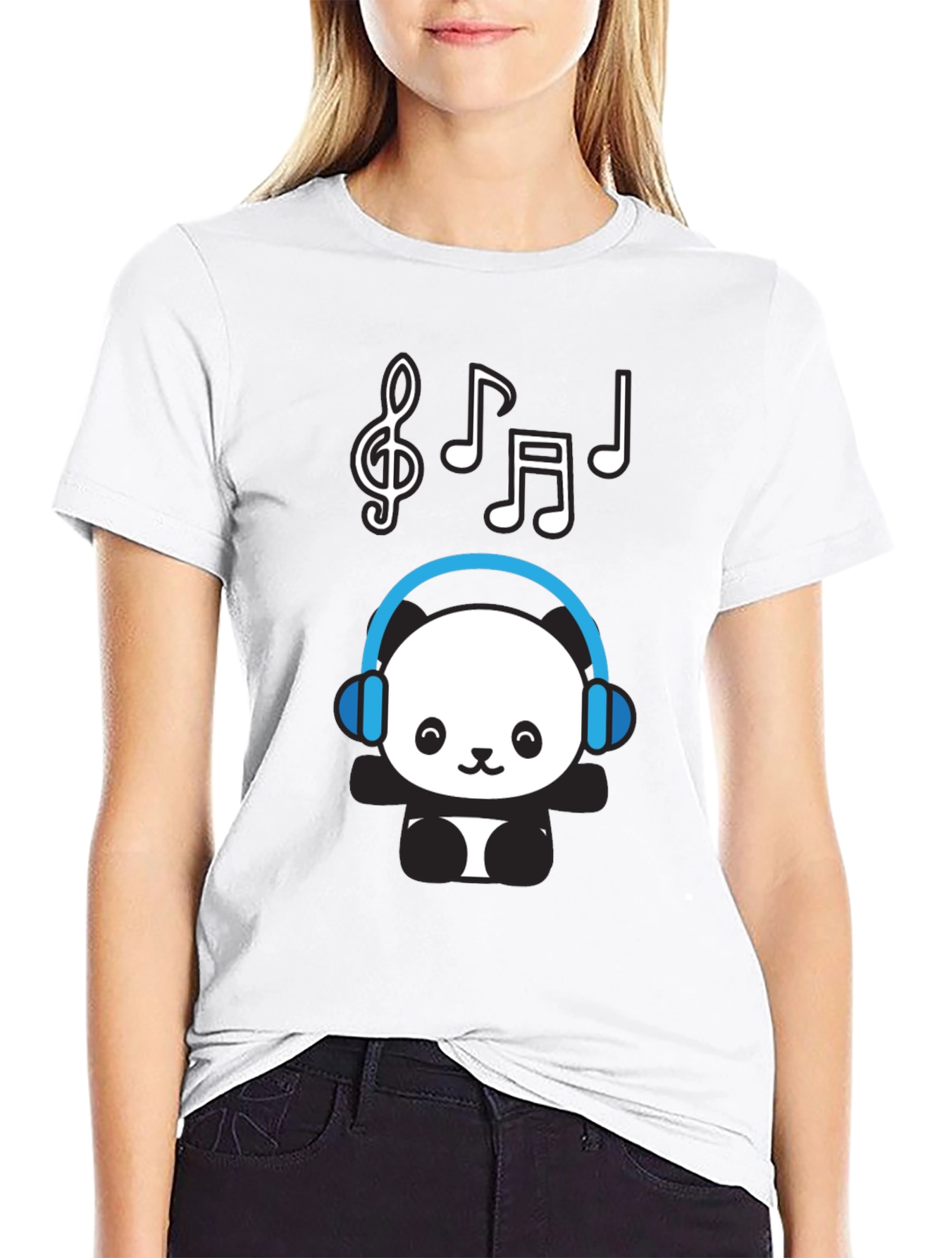 Panda DJ Black T-Shirt - Music Lover Tee