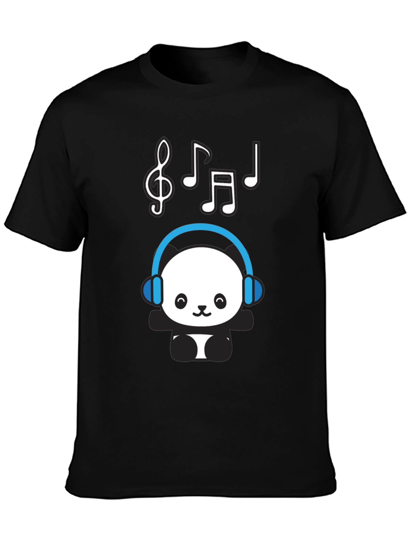 Panda DJ Black T-Shirt - Music Lover Tee
