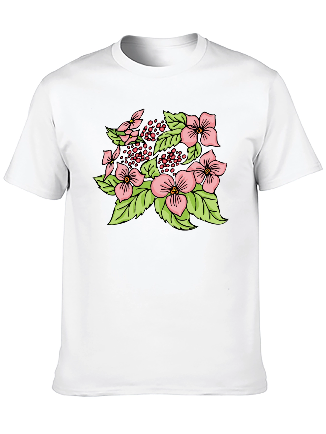 Floral Print Black T-Shirt