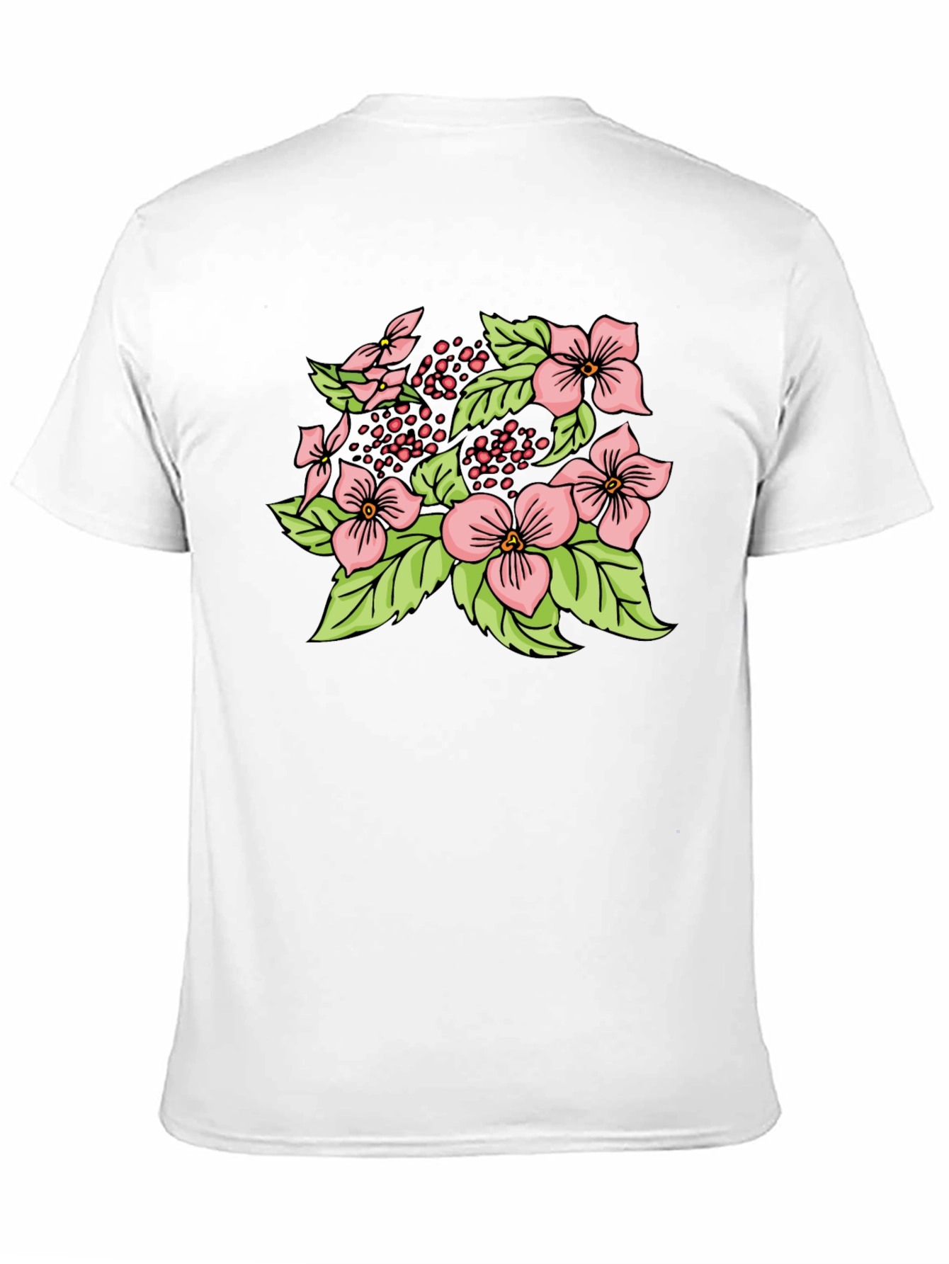 Floral Print Black T-Shirt
