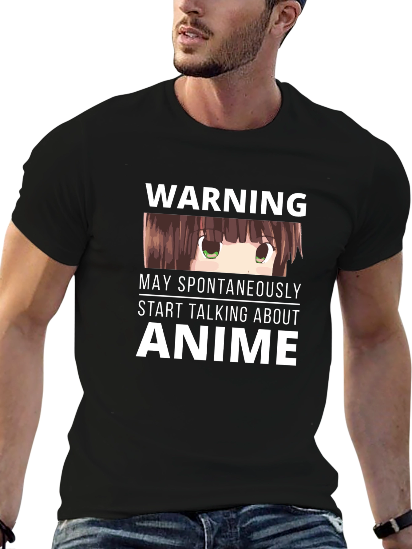 Anime Warning T-Shirt - Spontaneously Talks Anime!