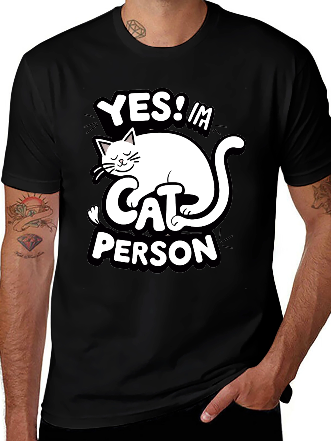 Yes! Im Cat Person Graphic Tee