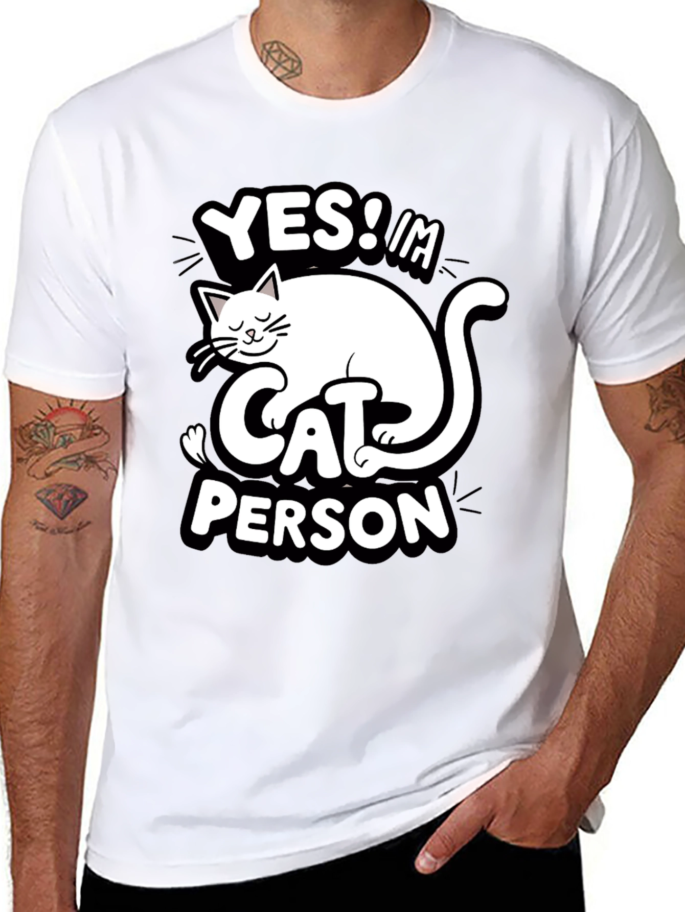 Yes! Im Cat Person Graphic Tee