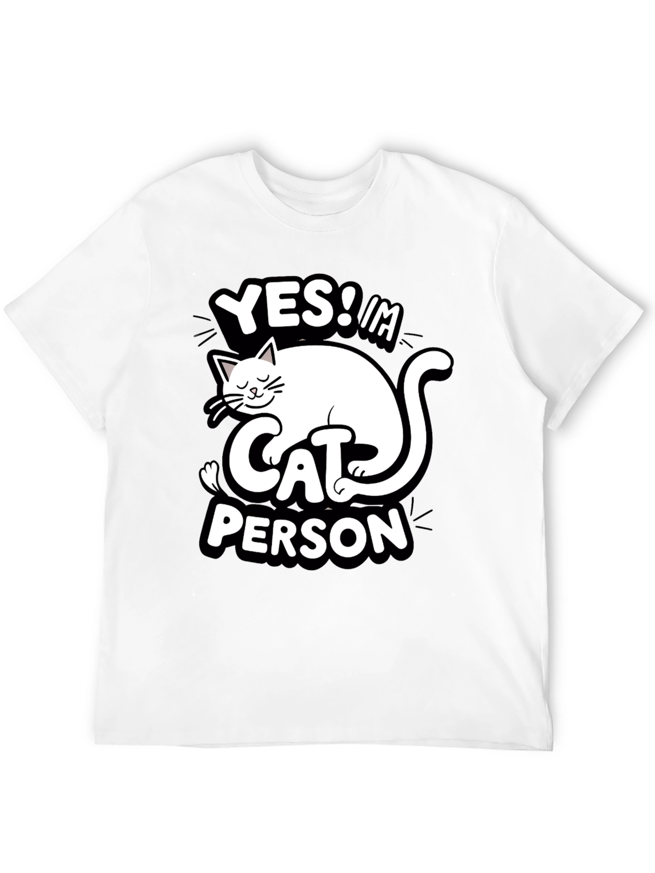 Yes! Im Cat Person Graphic Tee