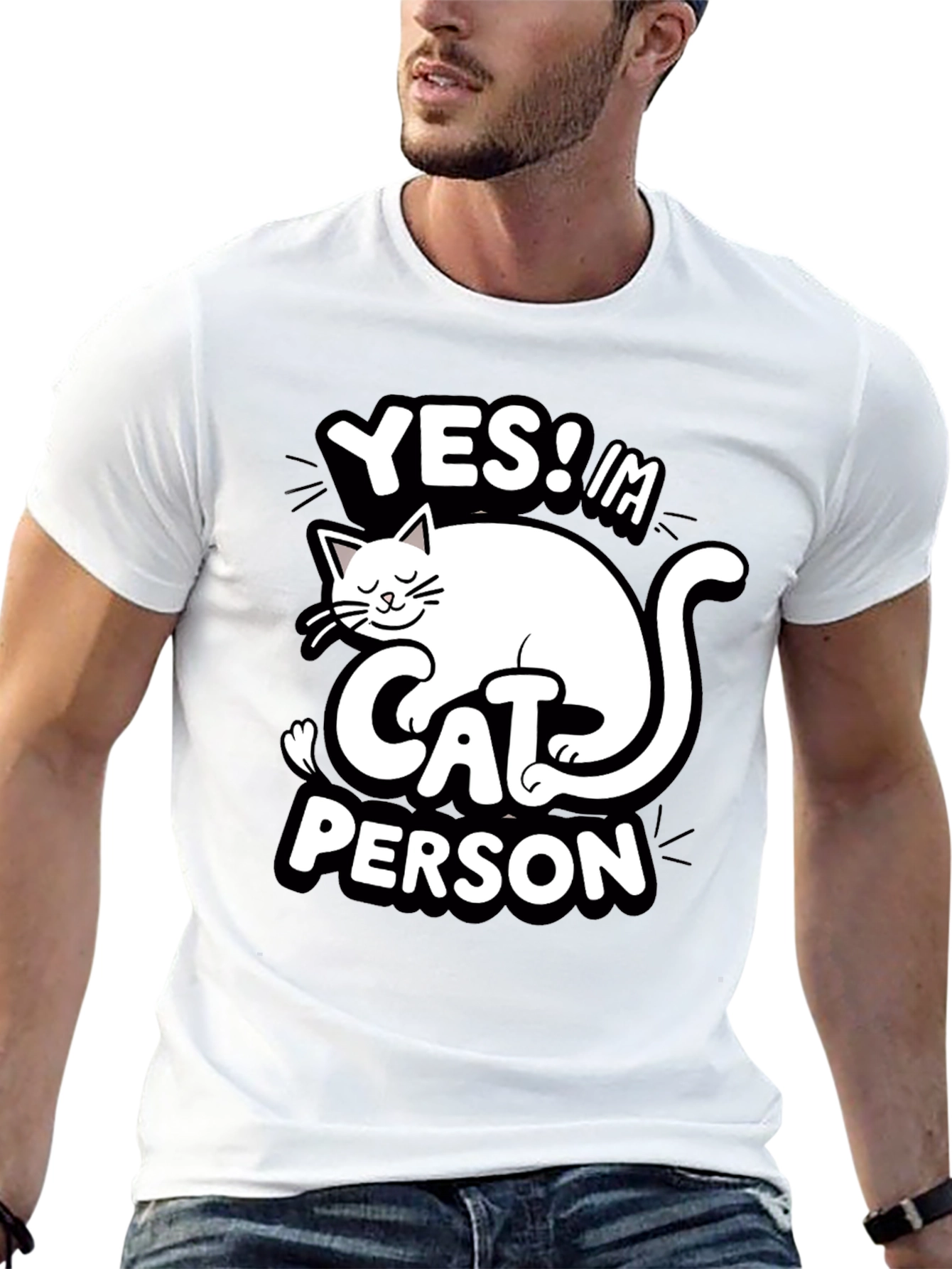 Yes! Im Cat Person Graphic Tee