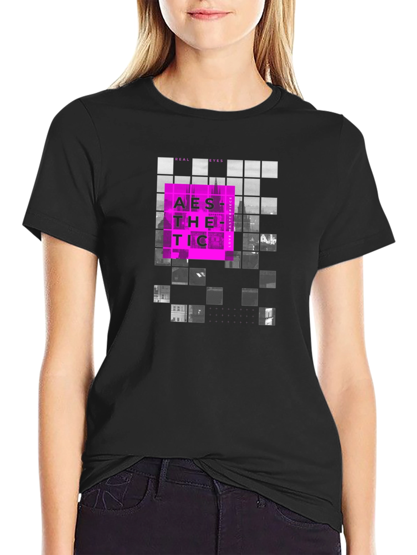 Aesthetic Graphic Print Crew Neck T-Shirt