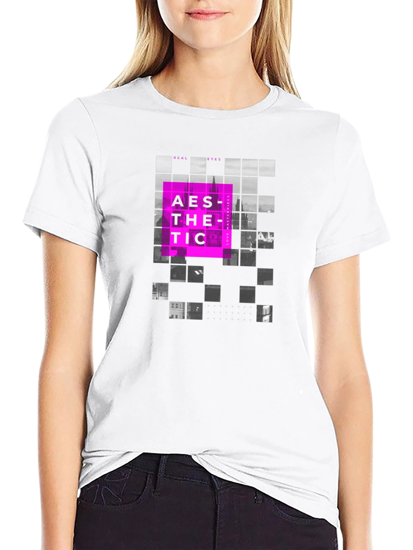 Aesthetic Graphic Print Crew Neck T-Shirt