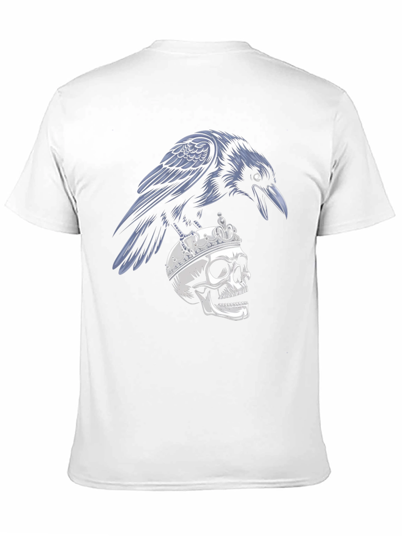 Raven on Skull T-Shirt - Gothic Style Black Tee