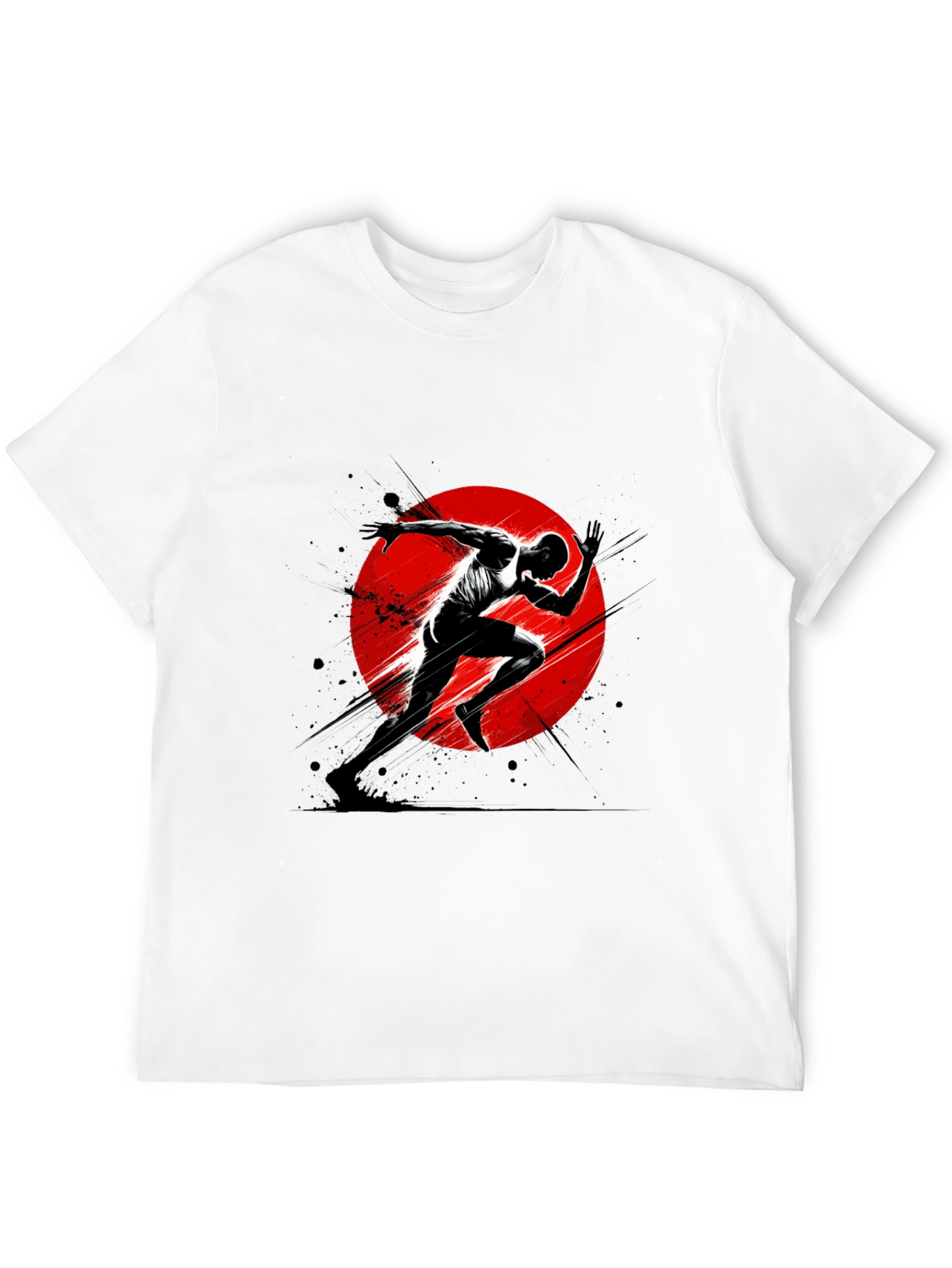Runner Graphic Tee - Black Athletic T-Shirt