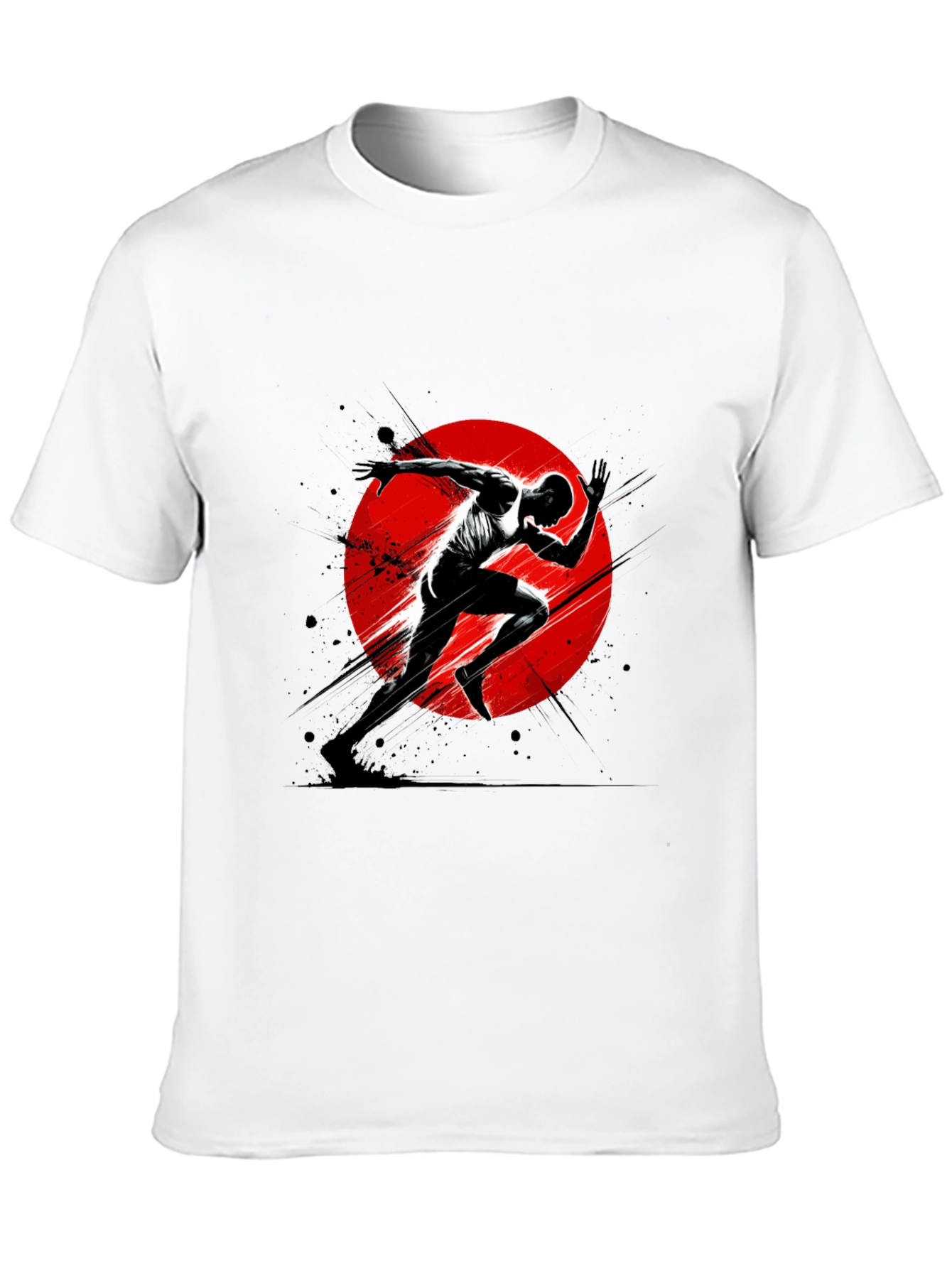 Runner Graphic Tee - Black Athletic T-Shirt