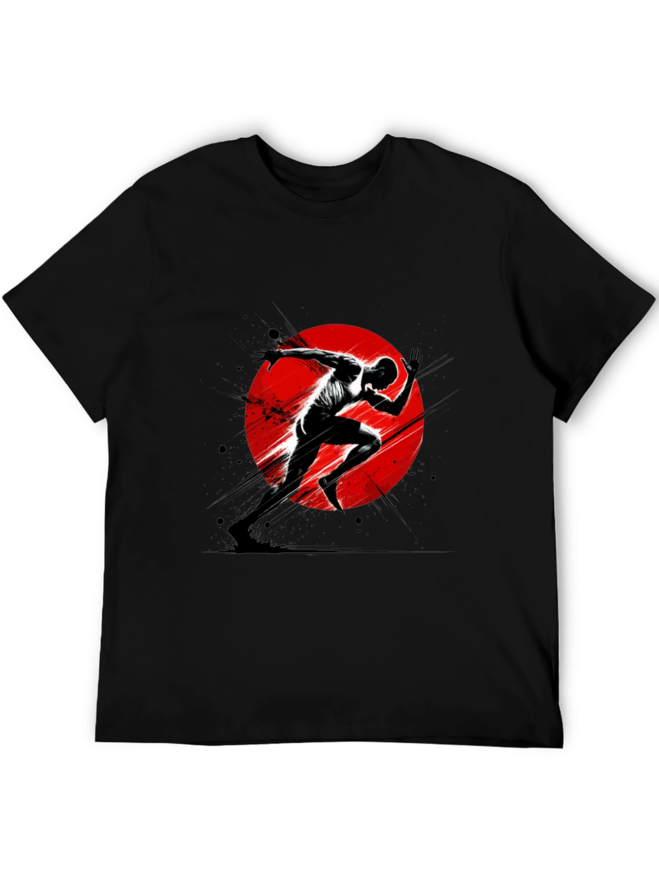 Runner Graphic Tee - Black Athletic T-Shirt