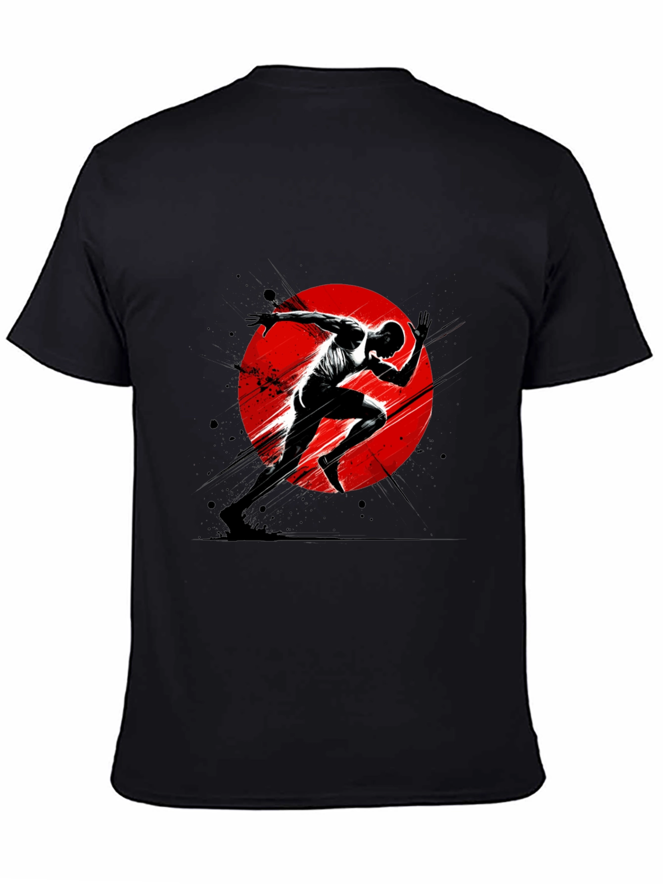 Runner Graphic Tee - Black Athletic T-Shirt