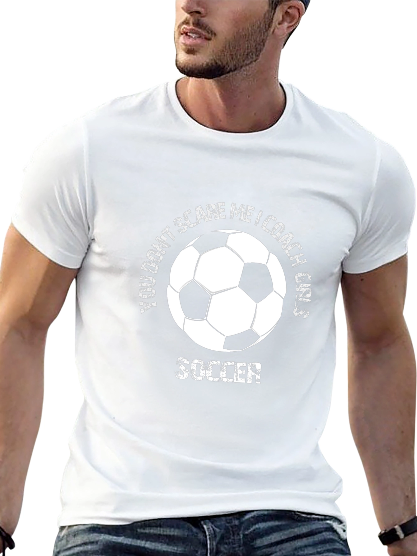 Soccer Coach Girls T-Shirt - You Dont Scare Me!