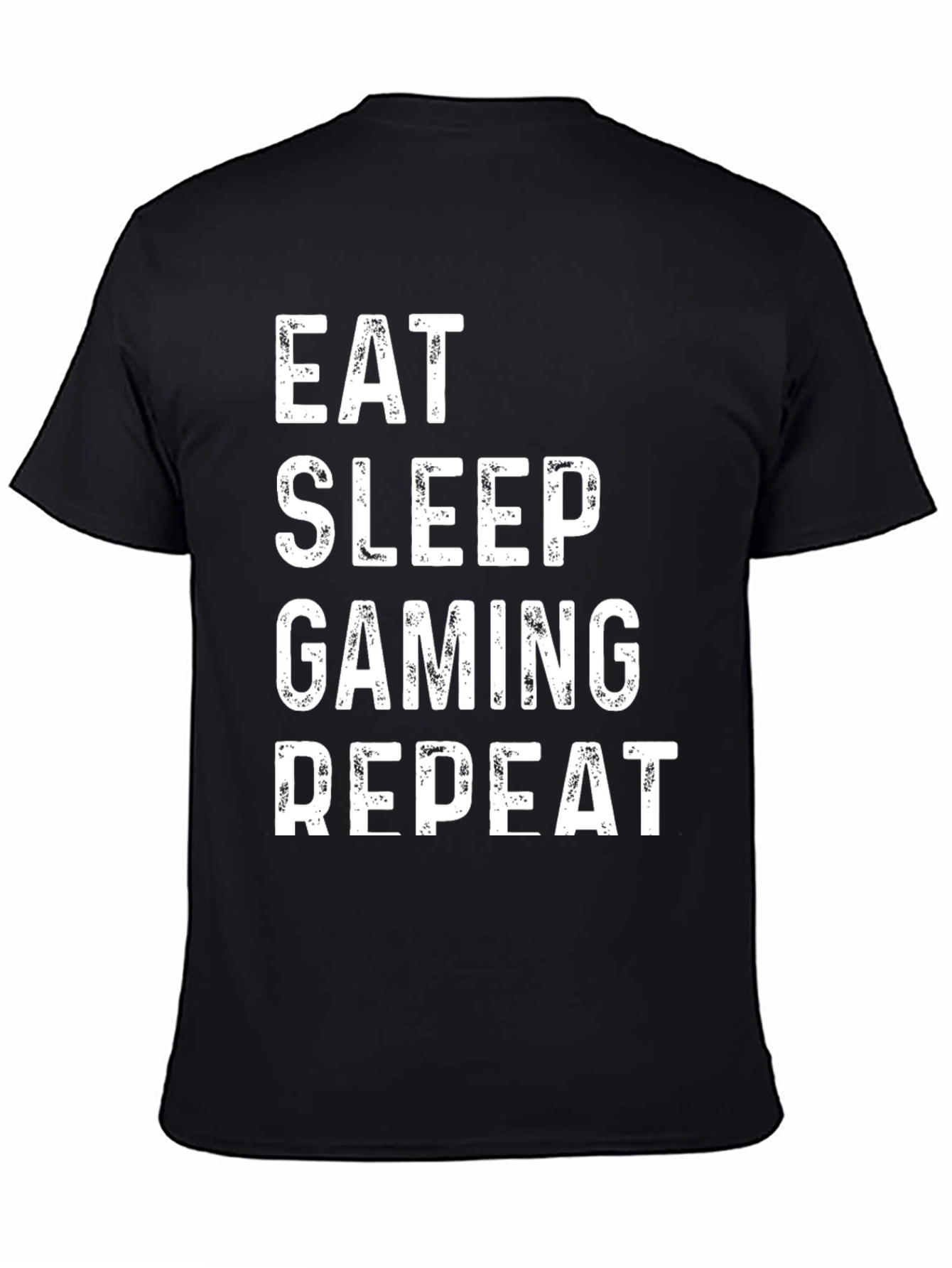 Eat Sleep Gaming Repeat Black T-Shirt