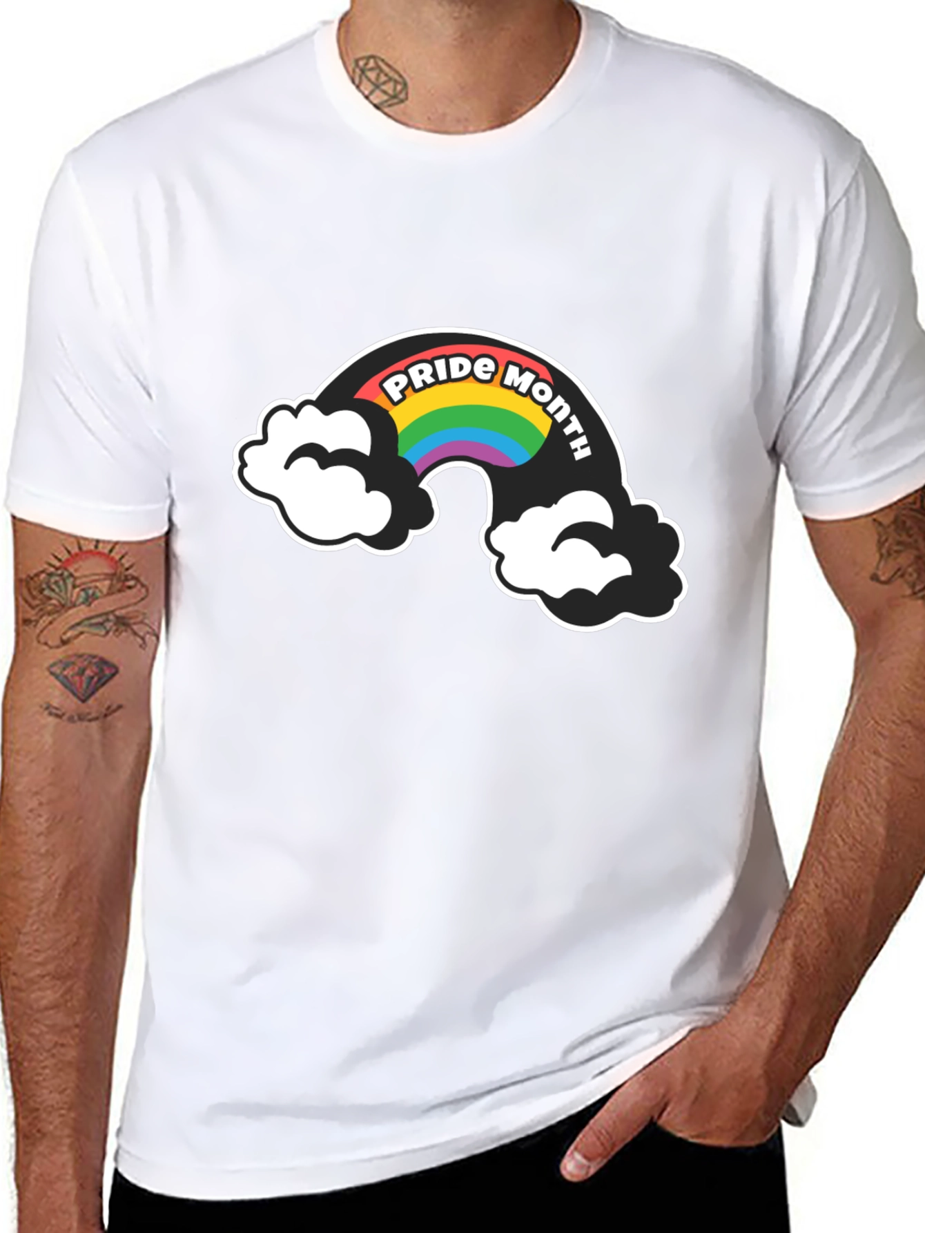 Pride Month Rainbow Graphic T-Shirt