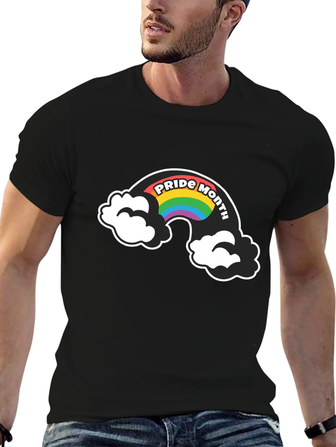 Pride Month Rainbow Graphic T-Shirt
