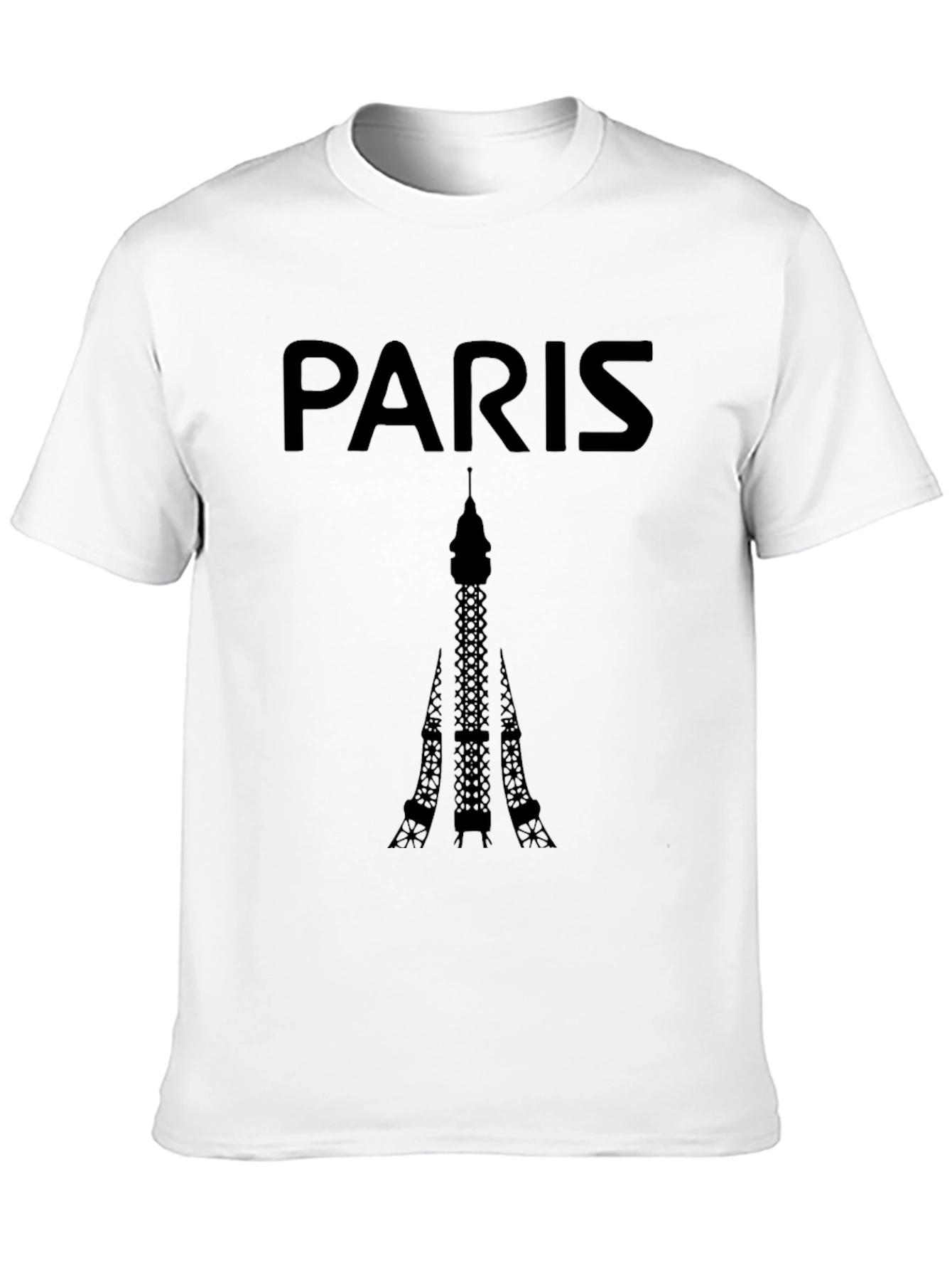 Paris Eiffel Tower Black T-Shirt
