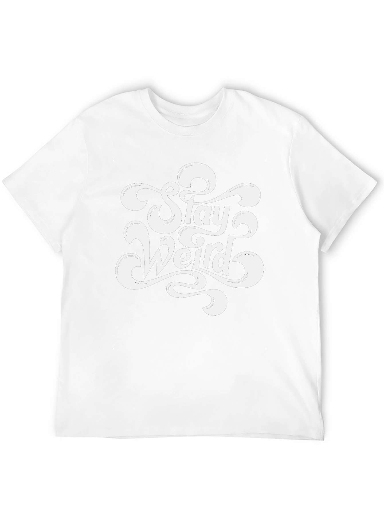 Stay Weird Black Cotton Graphic Tee