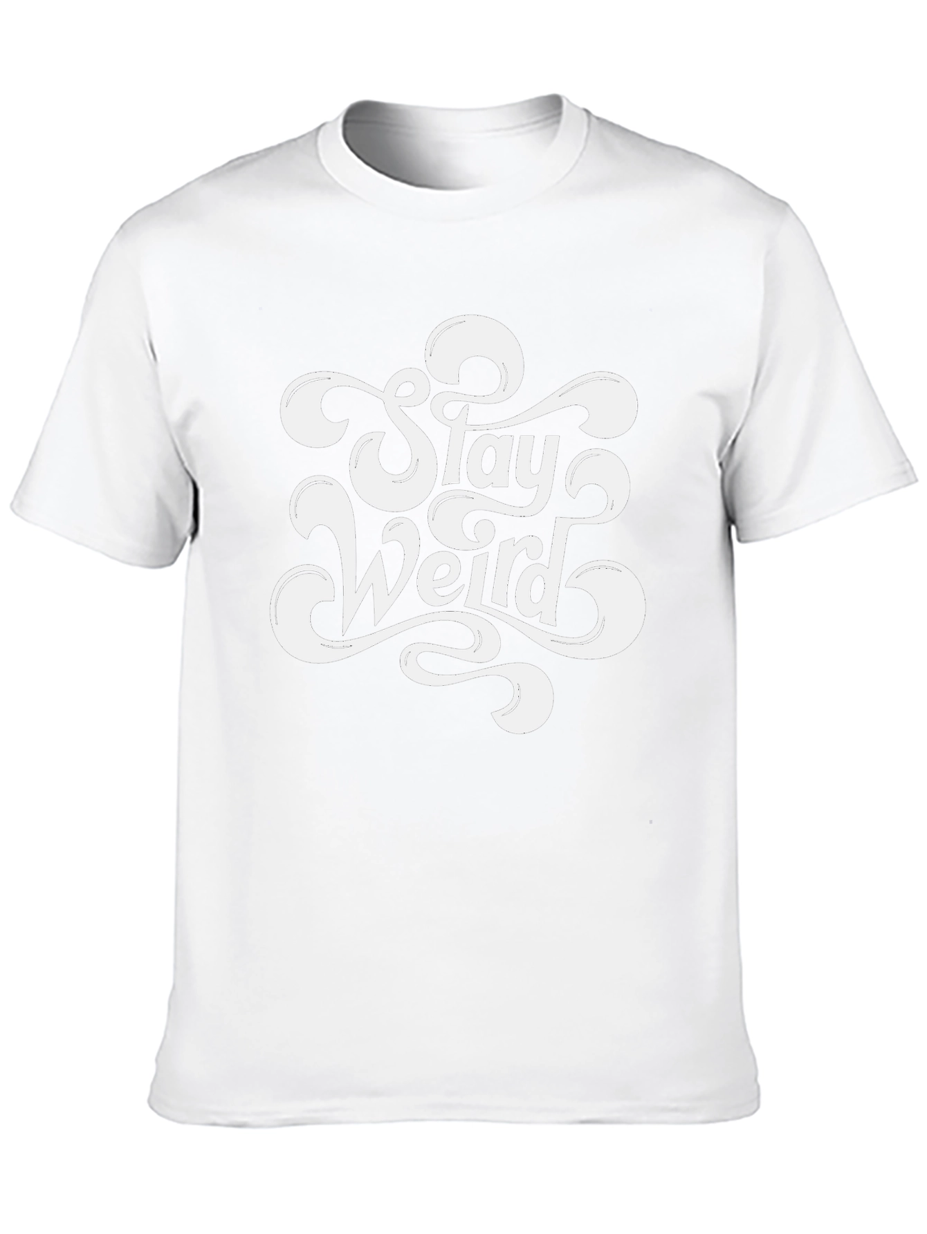 Stay Weird Black Cotton Graphic Tee