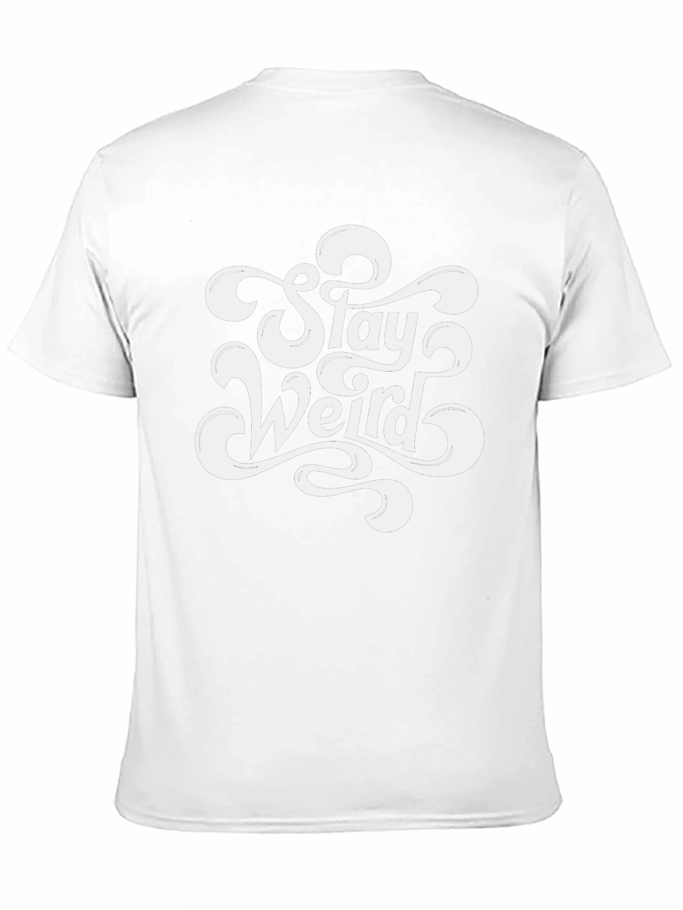 Stay Weird Black Cotton Graphic Tee