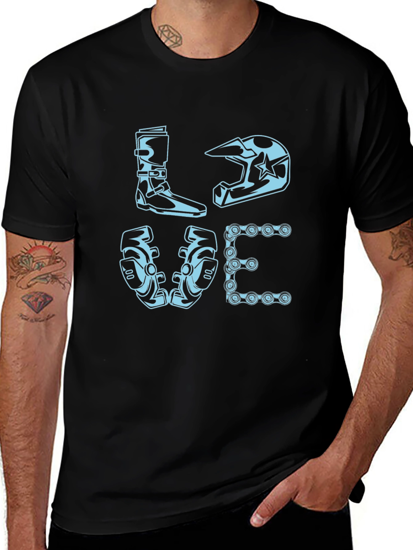 Motocross LOVE Graphic T-Shirt - Biker Edition