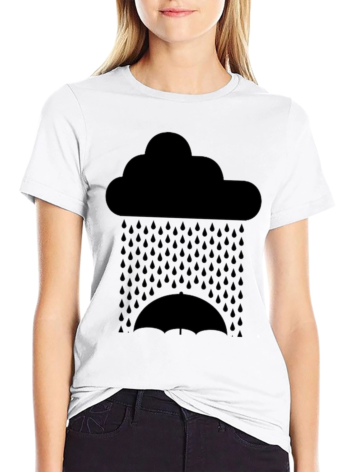 Rain Cloud & Umbrella Graphic Tee