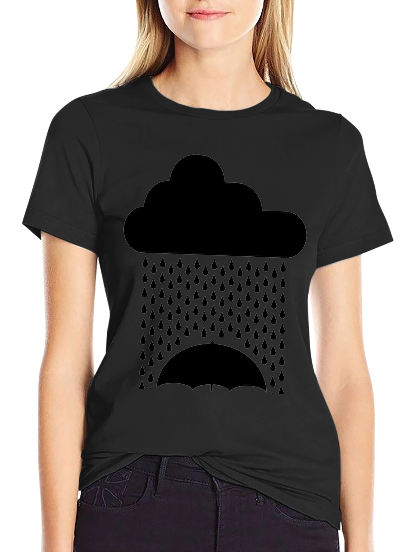 Rain Cloud & Umbrella Graphic Tee
