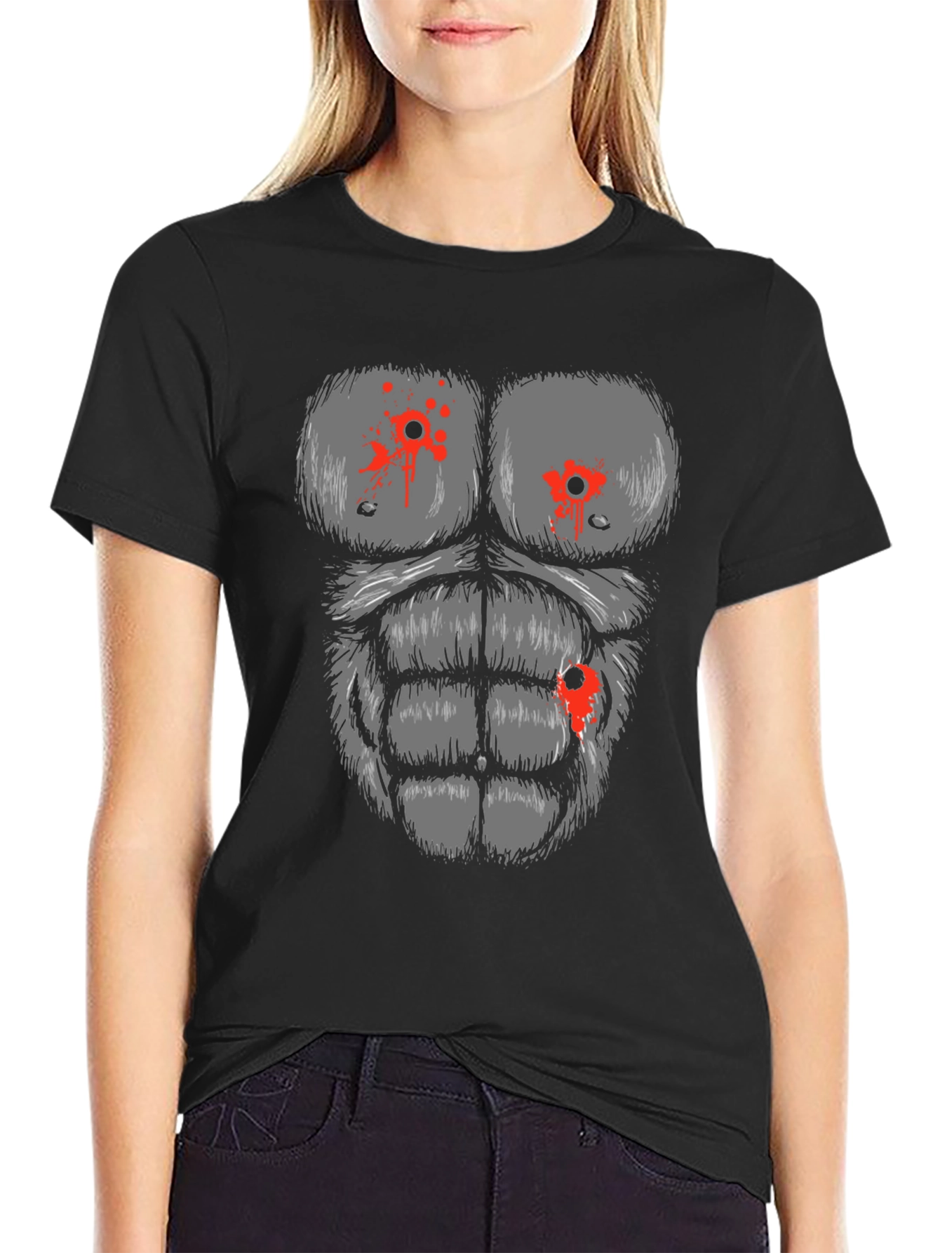 Bullet-Riddled Gorilla Chest T-Shirt