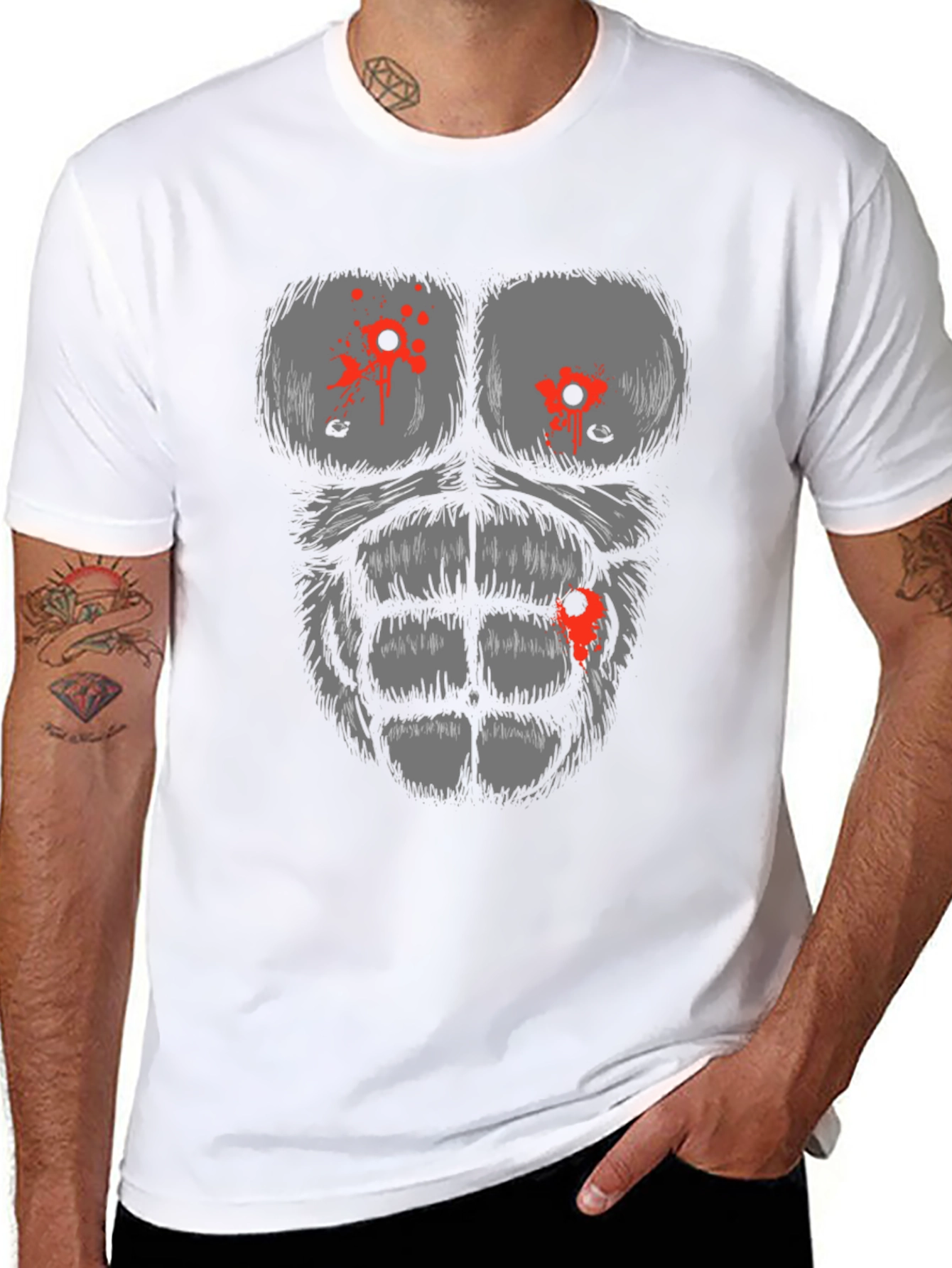 Bullet-Riddled Gorilla Chest T-Shirt