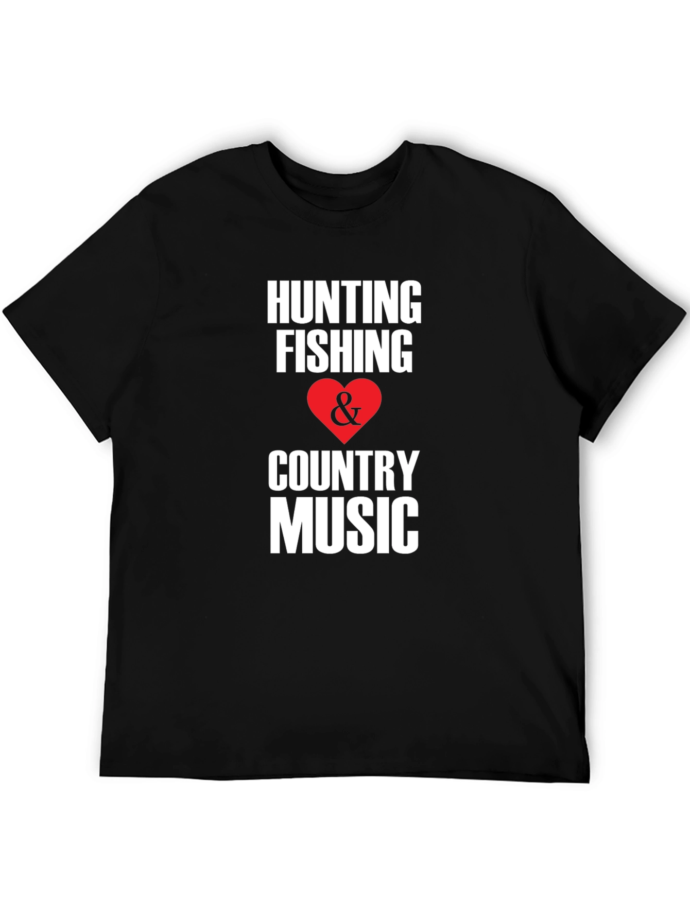 Hunting Fishing & Country Music Graphic T-Shirt