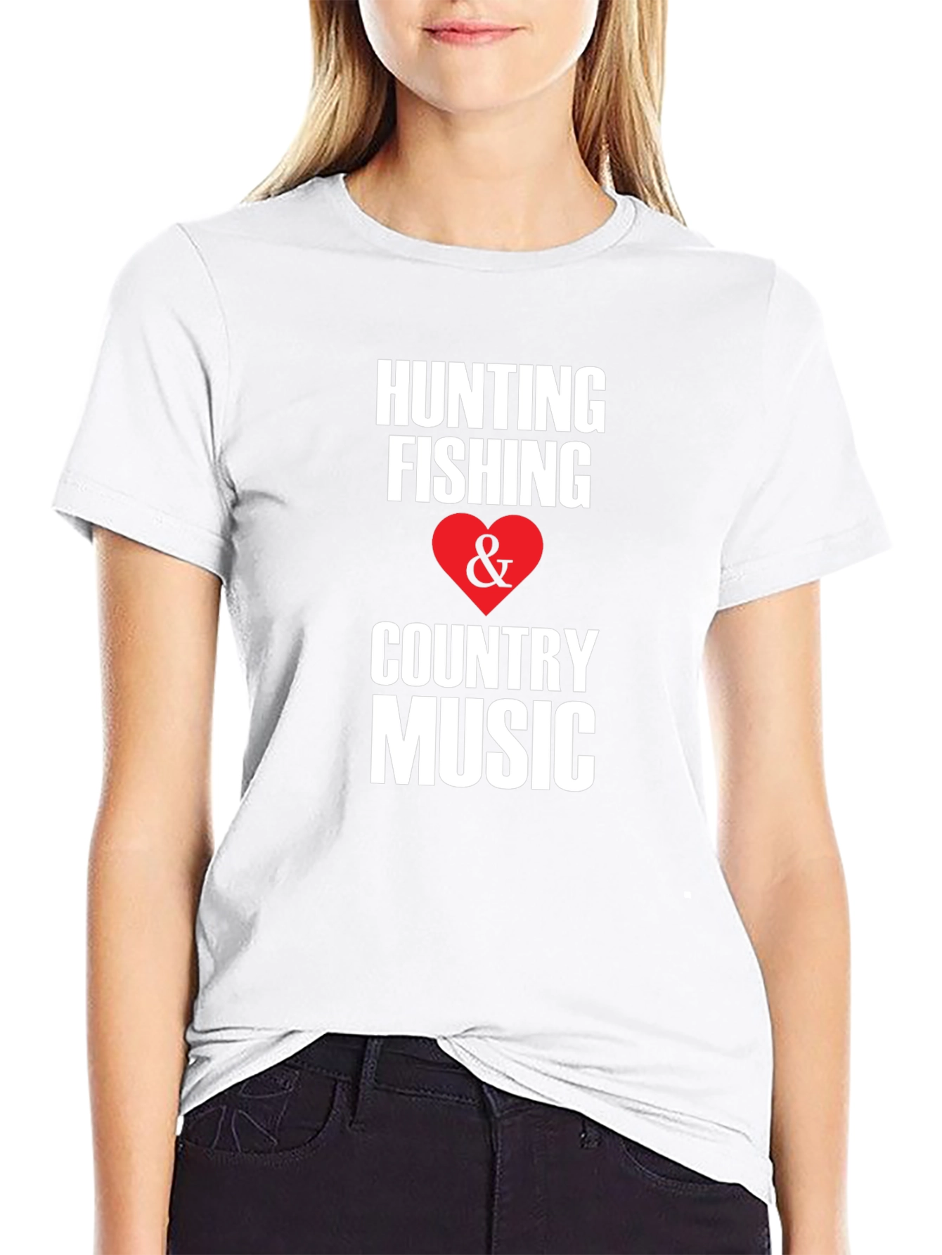 Hunting Fishing & Country Music Graphic T-Shirt