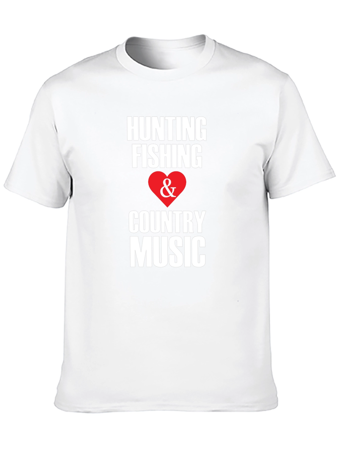 Hunting Fishing & Country Music Graphic T-Shirt