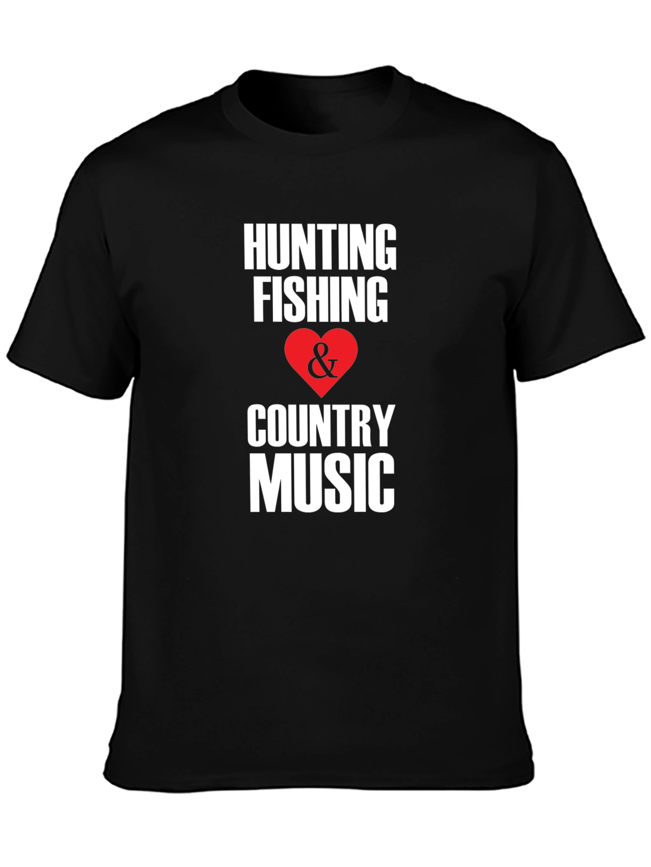 Hunting Fishing & Country Music Graphic T-Shirt
