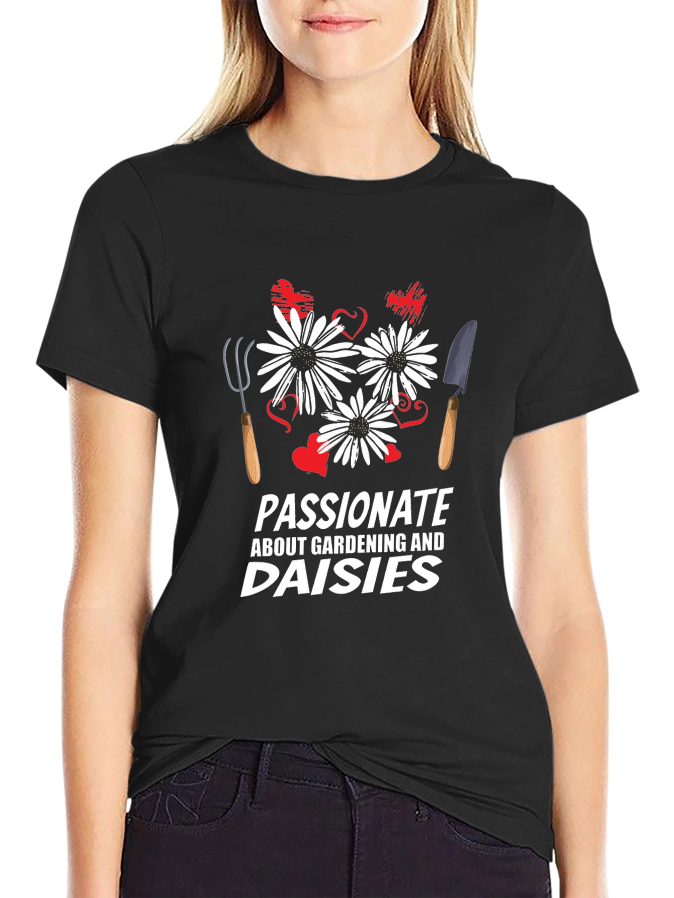 Gardening & Daisies Graphic T-Shirt