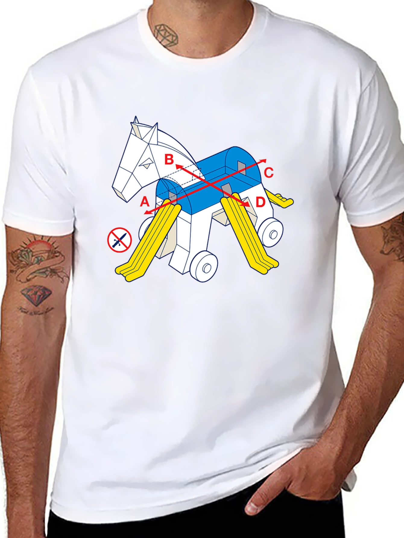 Novelty Horse Toy Diagram T-Shirt