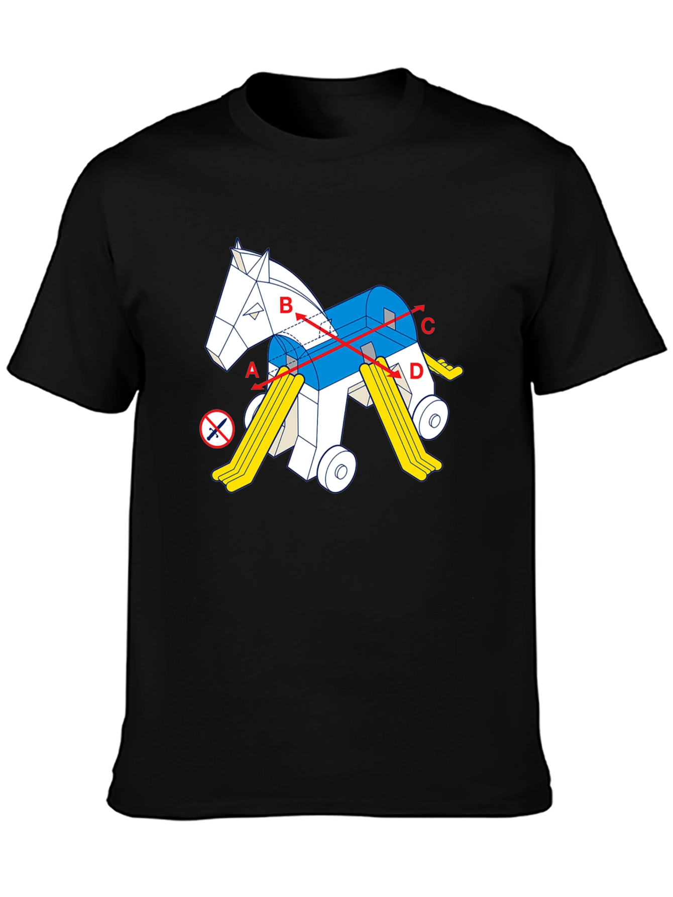 Novelty Horse Toy Diagram T-Shirt